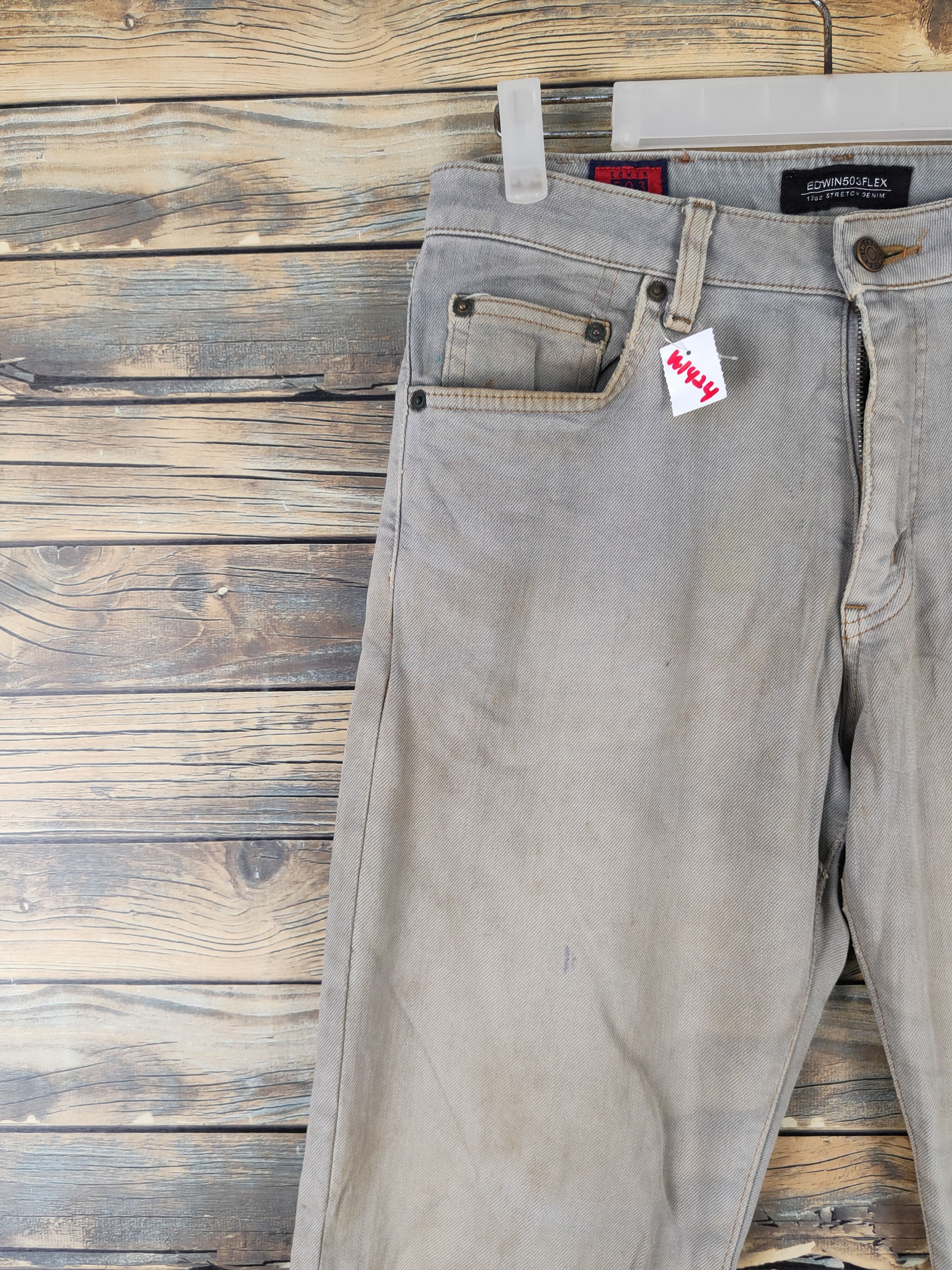 Edwin Edwin 12oz stretch denim Faded Distressed Soft Jeans #W1424 Size US 29 - 3 Thumbnail