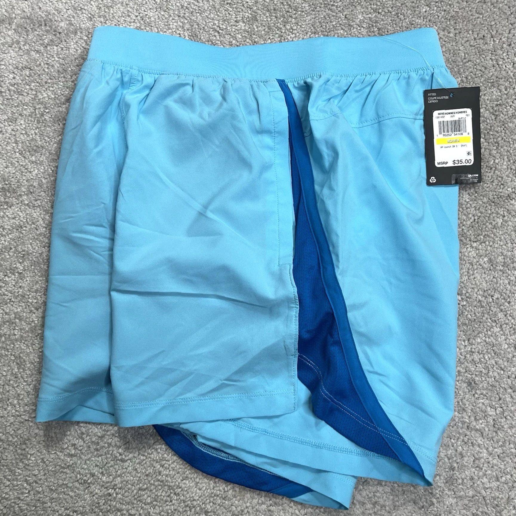 Under Armour Under Armour UA Launch Shorts Men Medium Blue 5” Athletic Lined Quick Dry NWT Size US 27 - 6 Thumbnail