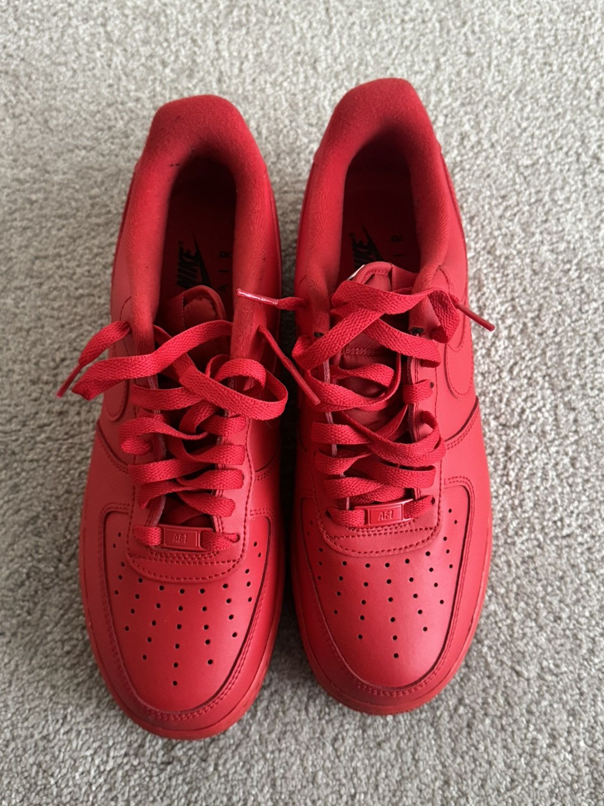 Nike Triple Red Nike Air Force 1 Size US 9 / EU 42 - 4 Thumbnail