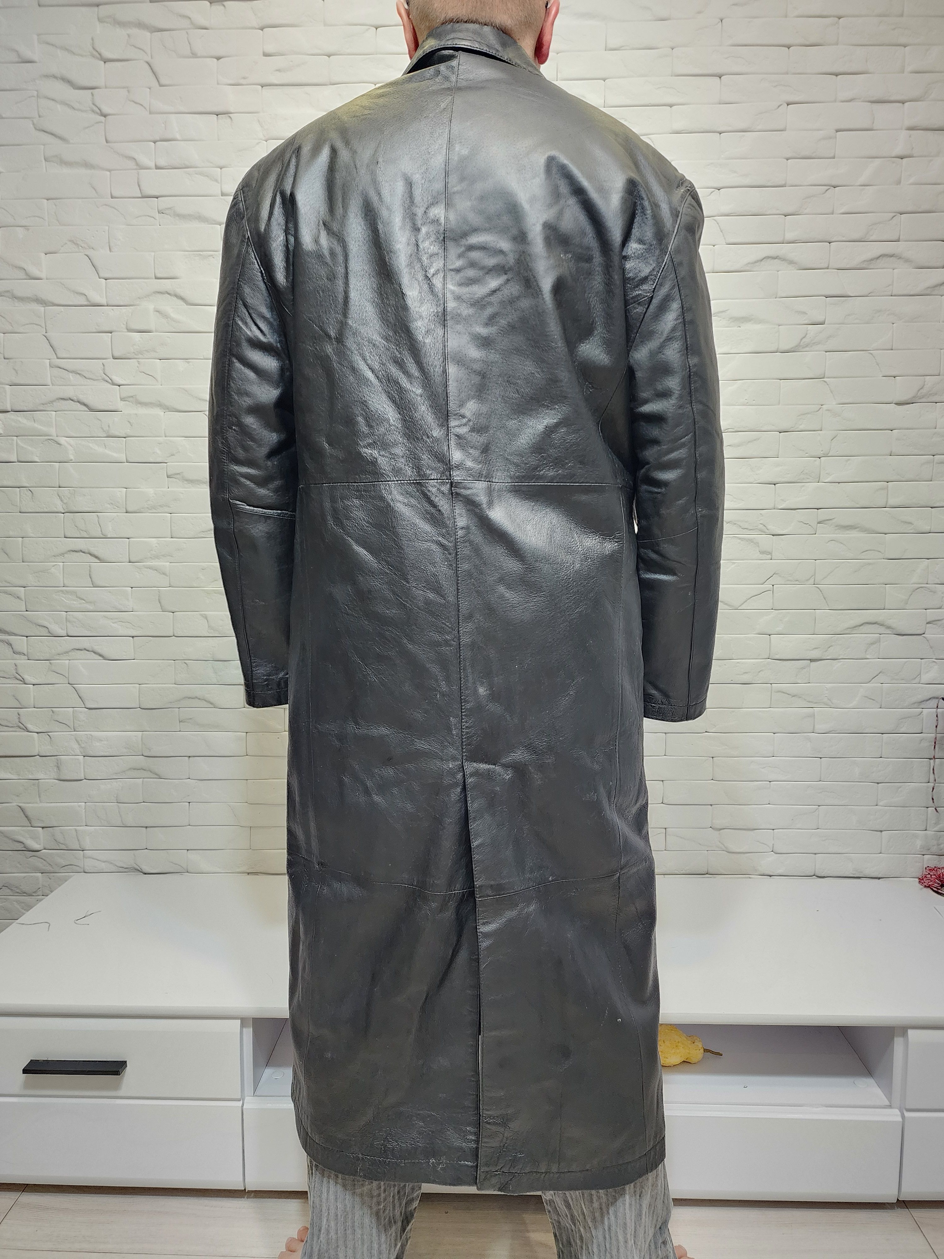 Genuine Leather Long Black Genuine Leather Jacket - Men's Style Size US L / EU 52-54 / 3 - 5 Thumbnail