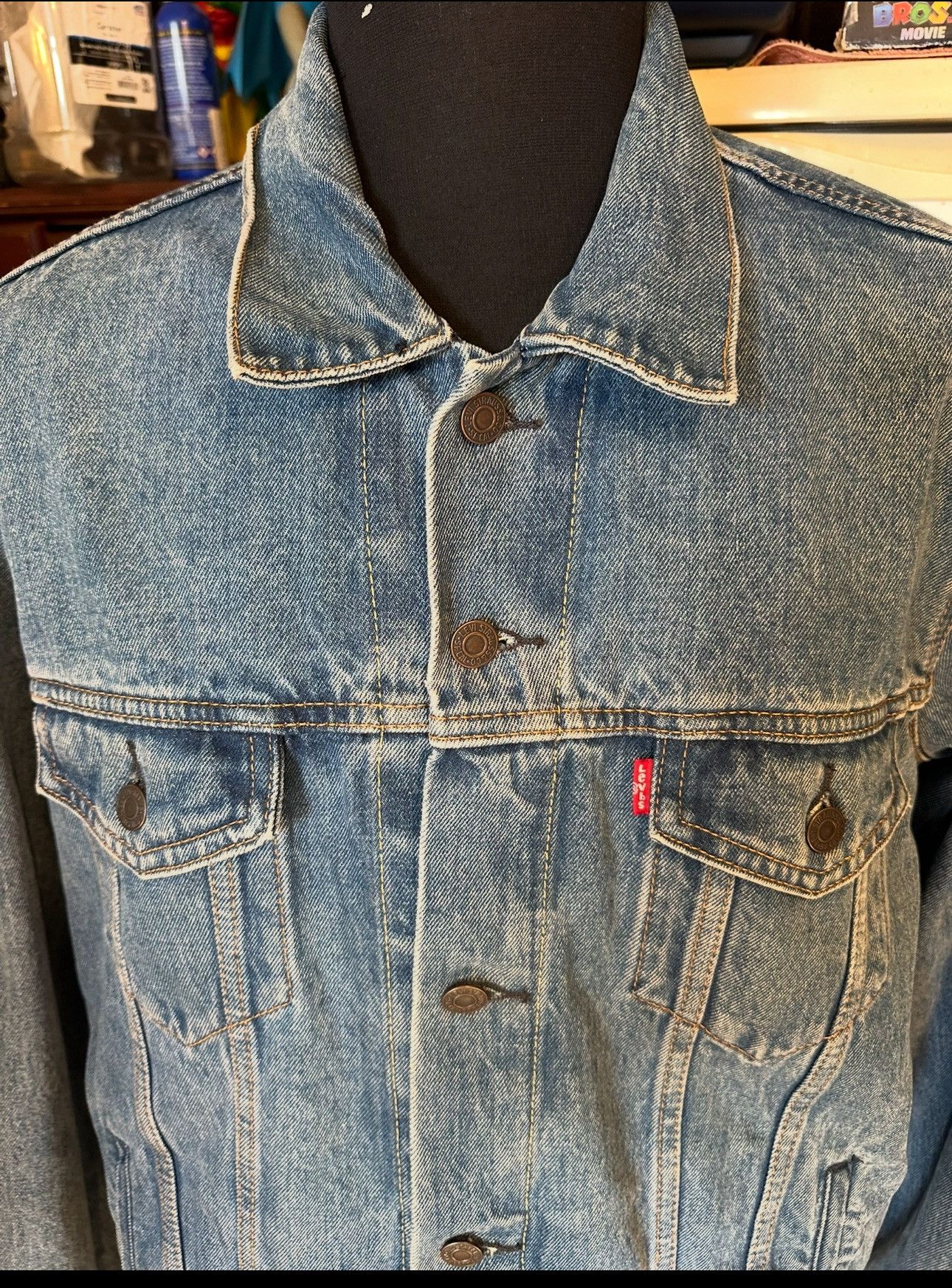 Levi's Levis Denim Jacket Men's L Blue Cotton Long Sleeve Casual Size US L / EU 52-54 / 3 - 3 Thumbnail