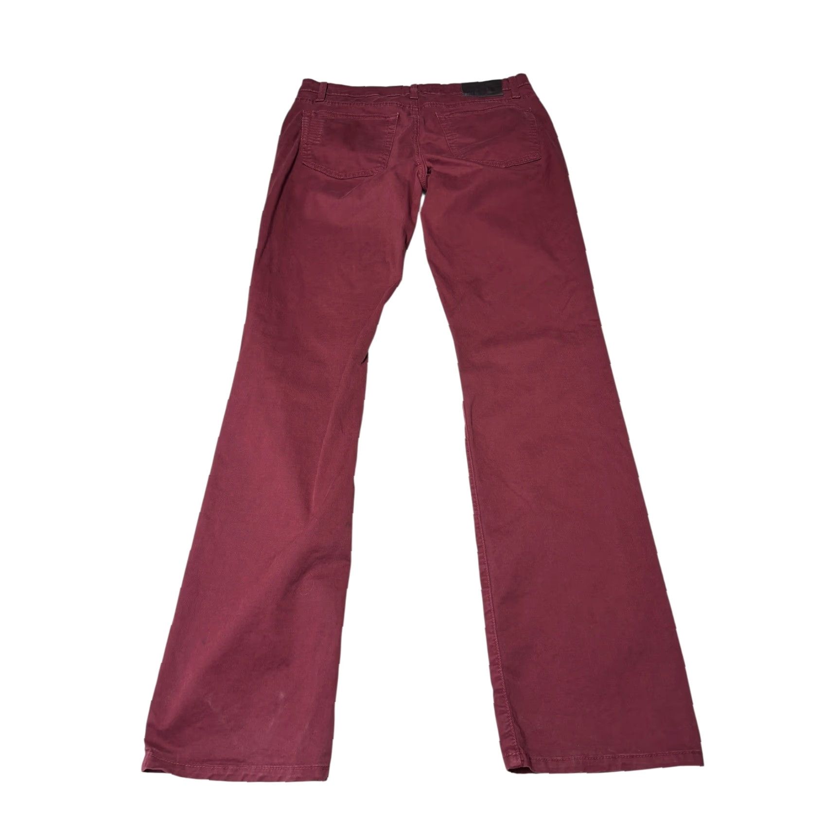Paige Paige Normandie Pants Burgundy Red Cotton Blend 32x33 Straight Leg 5-Pocket USA Mens Chino Casual Workwear Modern Fit Size US 32 / EU 48 - 7 Thumbnail