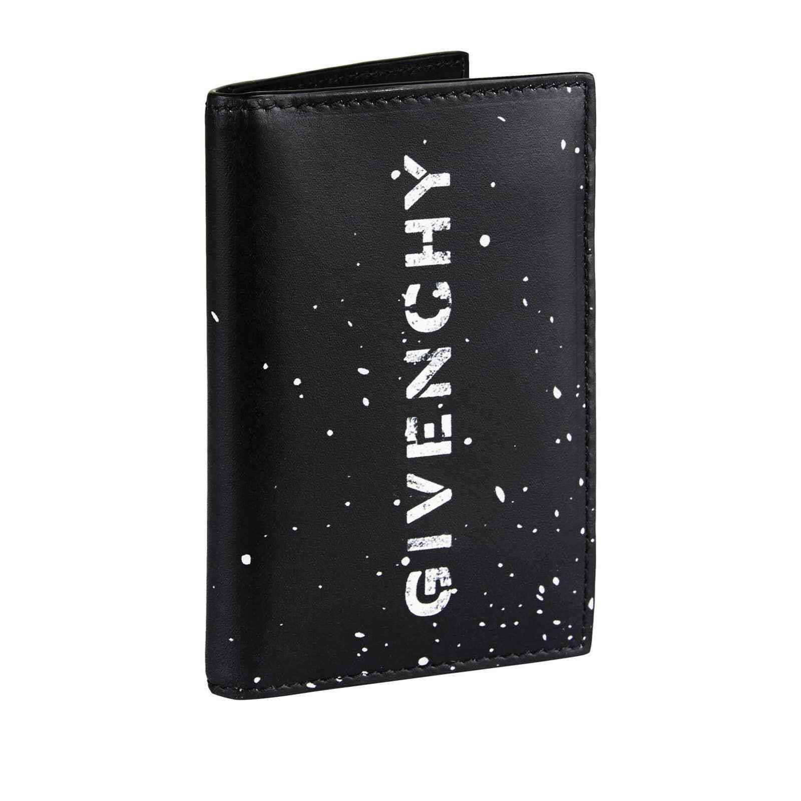 Givenchy Givenchy Leather White Logo Leather Card Case Bifold Wallet Size ONE SIZE - 1 Thumbnail