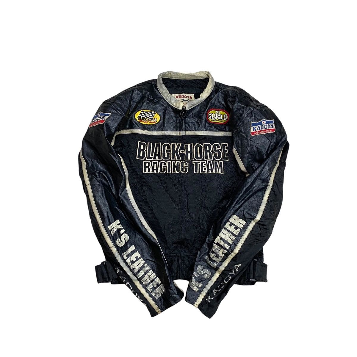 Kadoya Kadoya Black Horse Leather Mesh Bikers Jacket Size US L / EU 52-54 / 3 - 5 Thumbnail