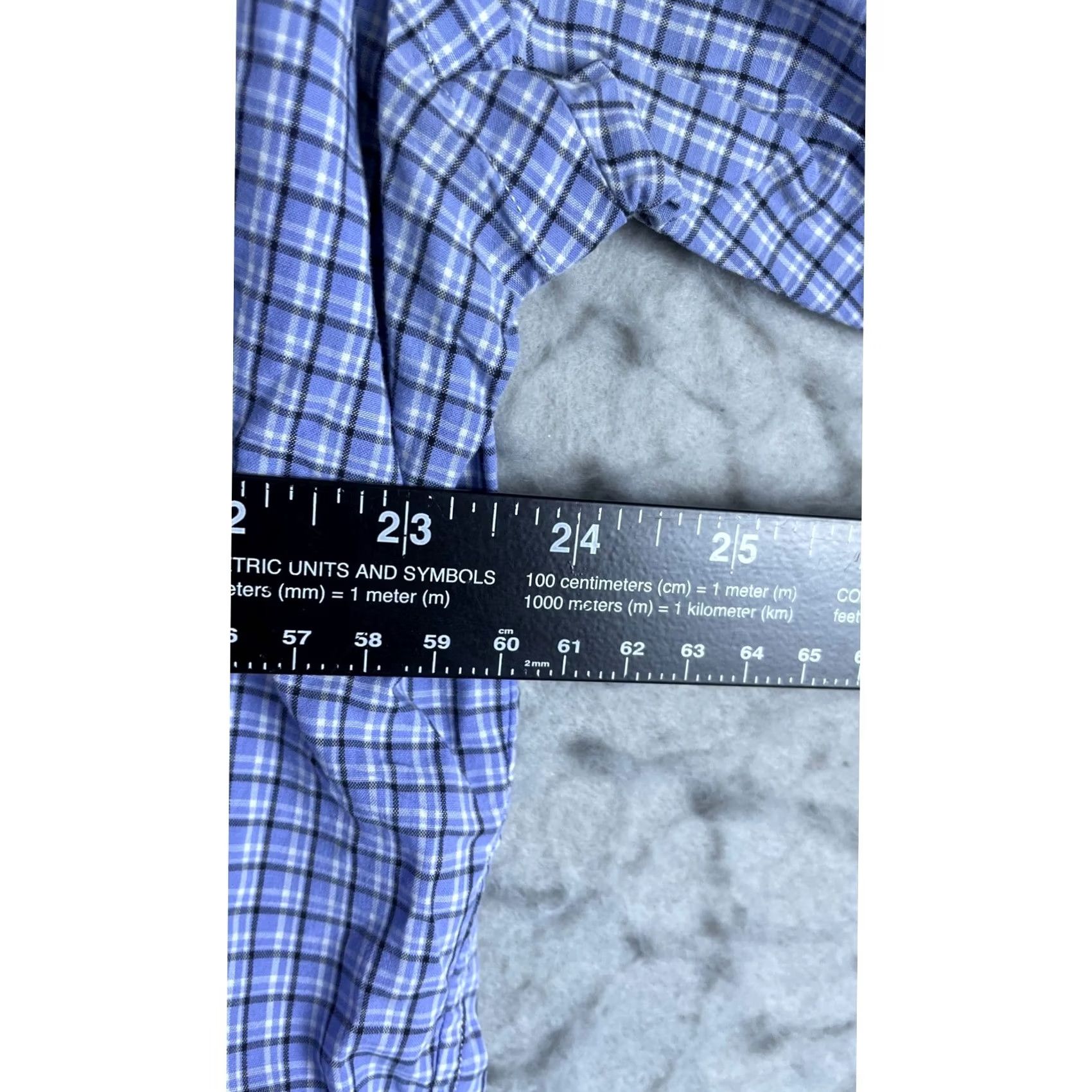 Ralph Lauren Ralph Lauren Yarmouth Mens 16 36/37 Blue Plaid Cotton Button Down Shirt Size 42R - 5 Thumbnail