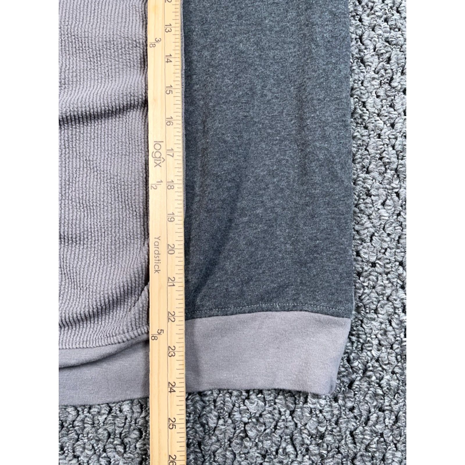 Haband VINTAGE Haband Striped Waffle Knit Collared Sweater Adult Medium Gray Black Retro Size US M / EU 48-50 / 2 - 7 Thumbnail