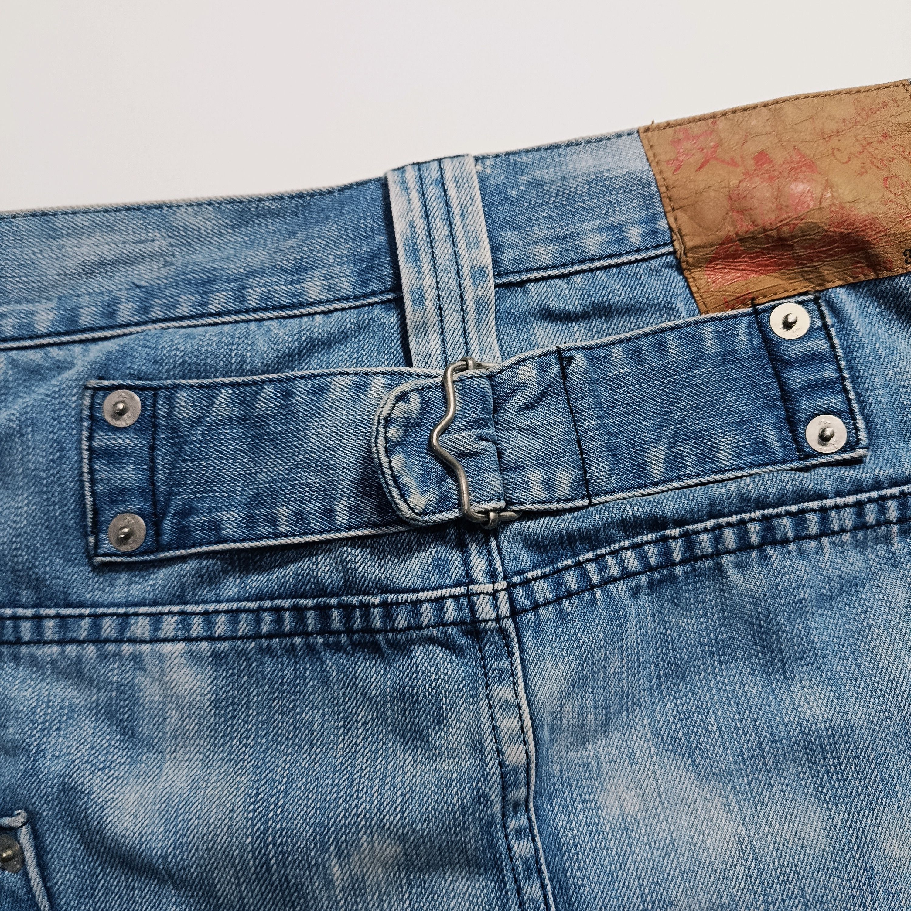 Evisu Evisu Genes Gull Denim Shorts Strap Back Size US 30 / EU 46 - 7 Thumbnail