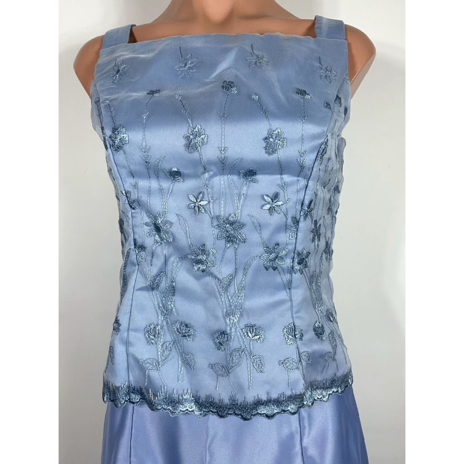 2000s formal dress Square Neckline Black and Blue 2000S Prom Dress – daisystyledress main image 0