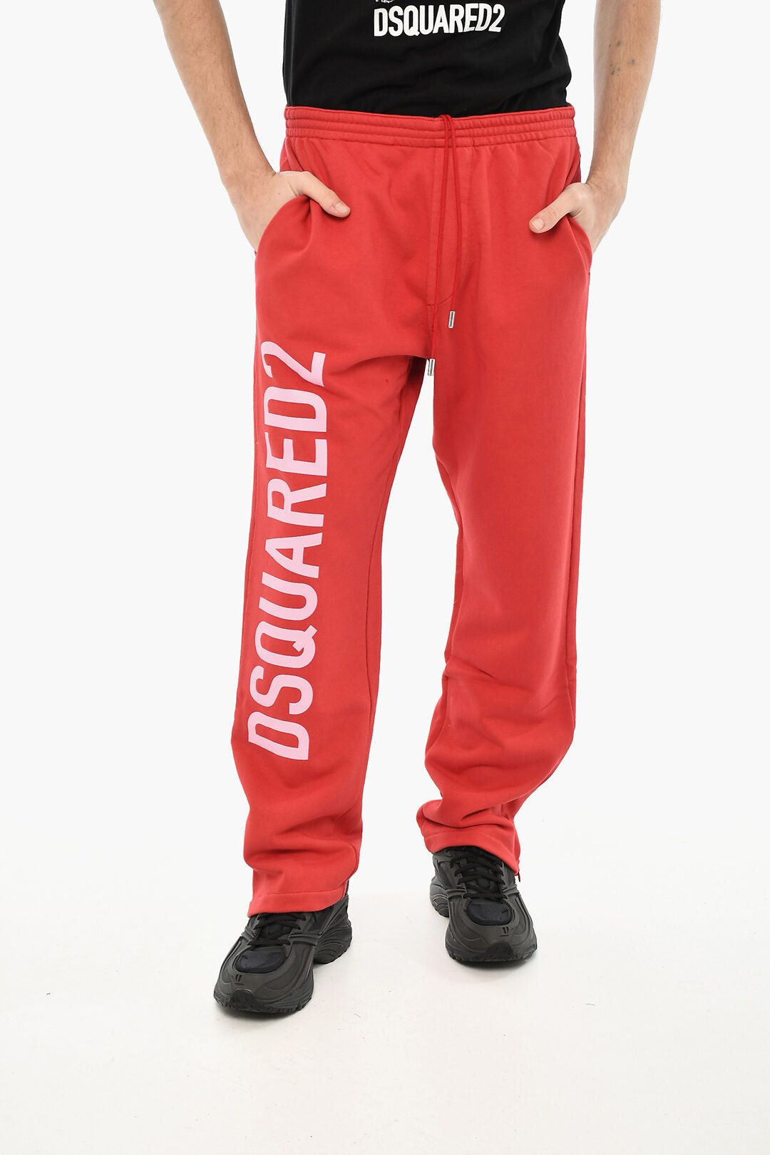 Dsquared2 Brushed-Cotton Joggers with Side Logo Size US 31 - 1 Thumbnail