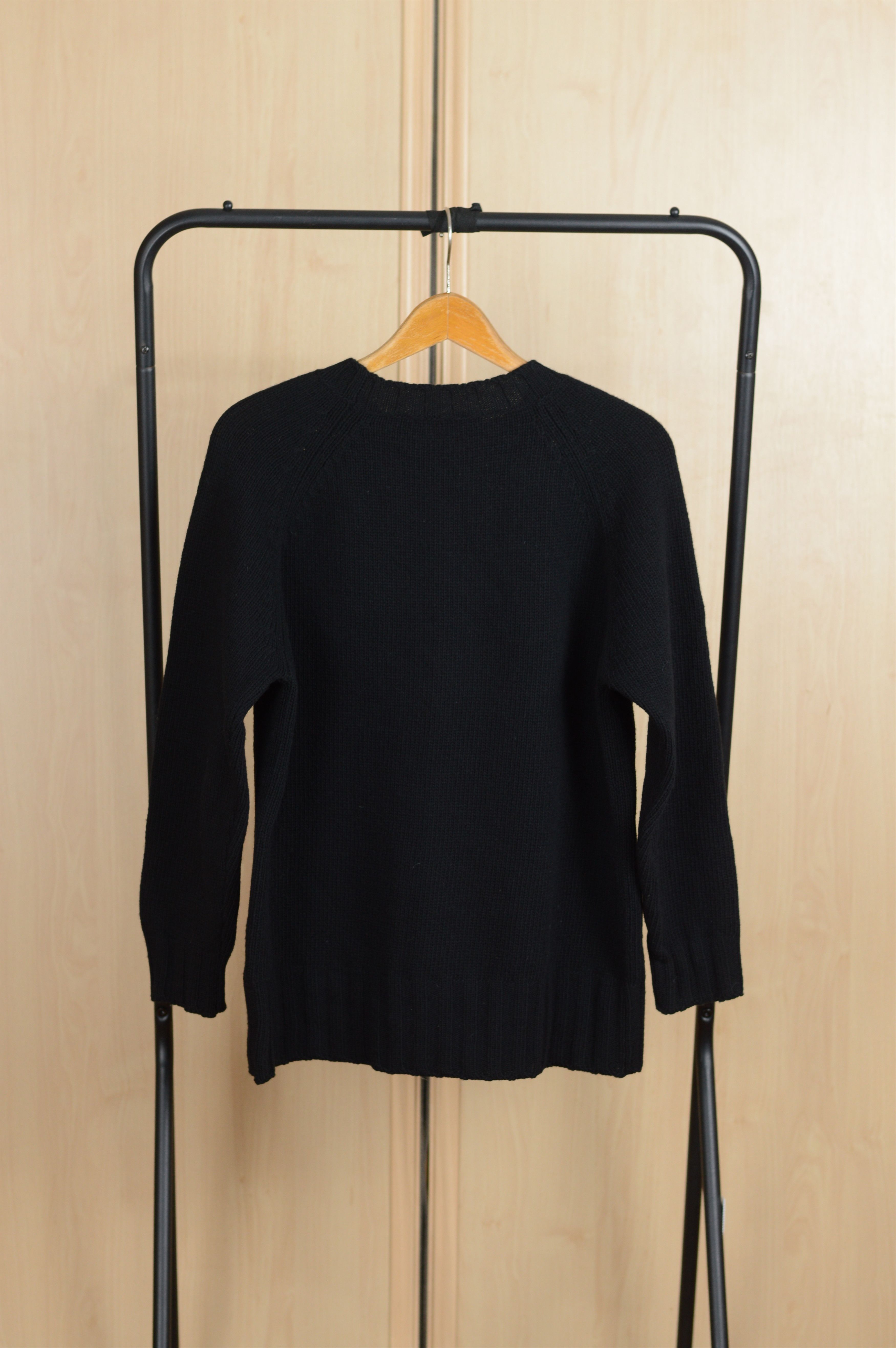 Iris von Arnim Iris von Arnim Wool Black Sweater Made in Italy Size S / US 4 / IT 40 - 4 Thumbnail