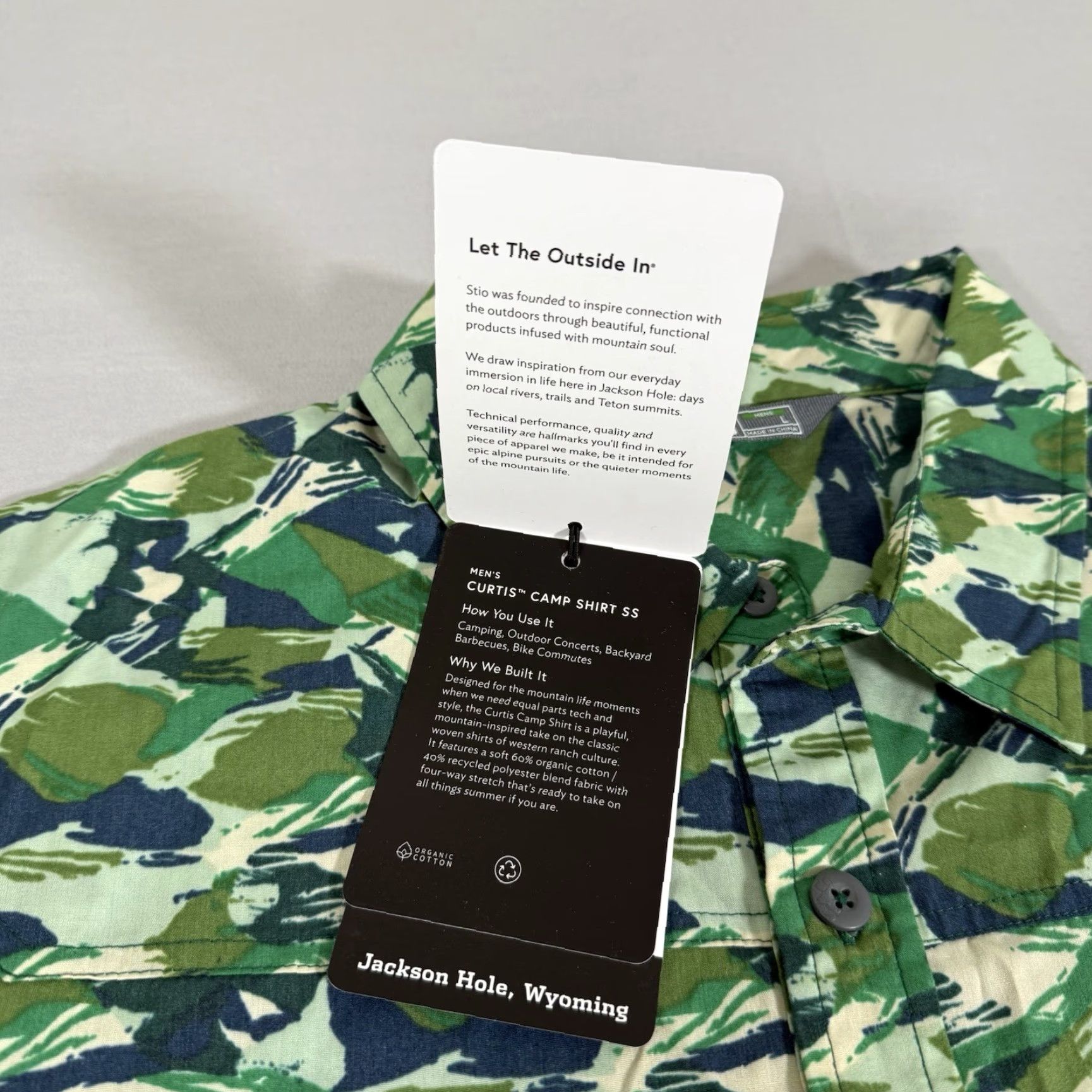 Vintage Stio Shirt Mens Large Green Button Up Curtis Camp Camo Stretch Outdoor Pocket Size US L / EU 52-54 / 3 - 4 Thumbnail