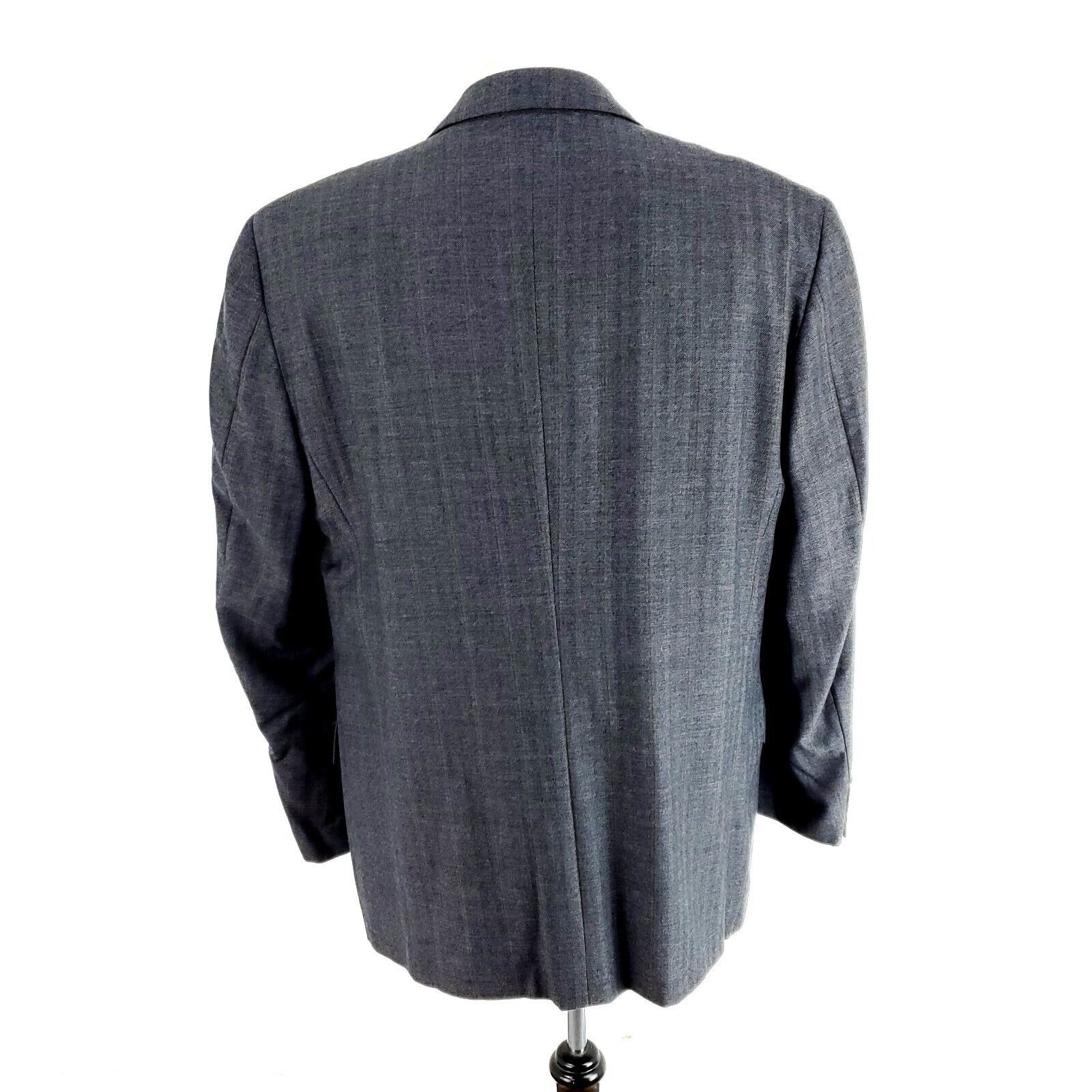 Joseph Abboud Joseph Abboud Nordstrom Wool 3 Button Sport Coat 42R Gray Bl Size 42R - 5 Thumbnail