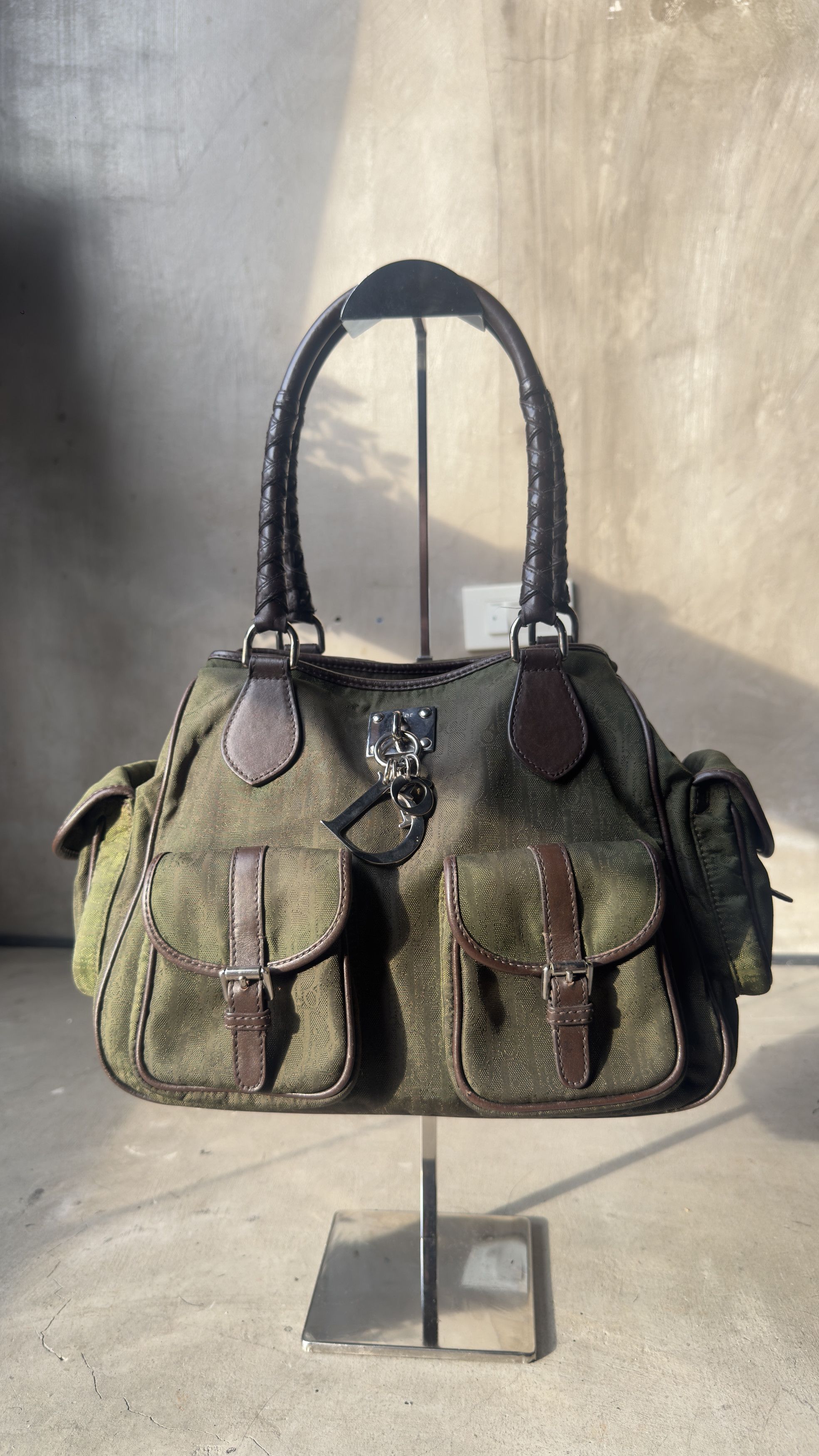 Dior Dior Diorrissimo Multi Pocket Handbag Canvas Handbag Size ONE SIZE - 6 Thumbnail