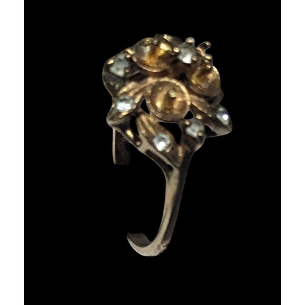 Other Vintage Elegant DAC Signed Fold Tone Floral Ring Size 8 Size ONE SIZE - 10 Thumbnail