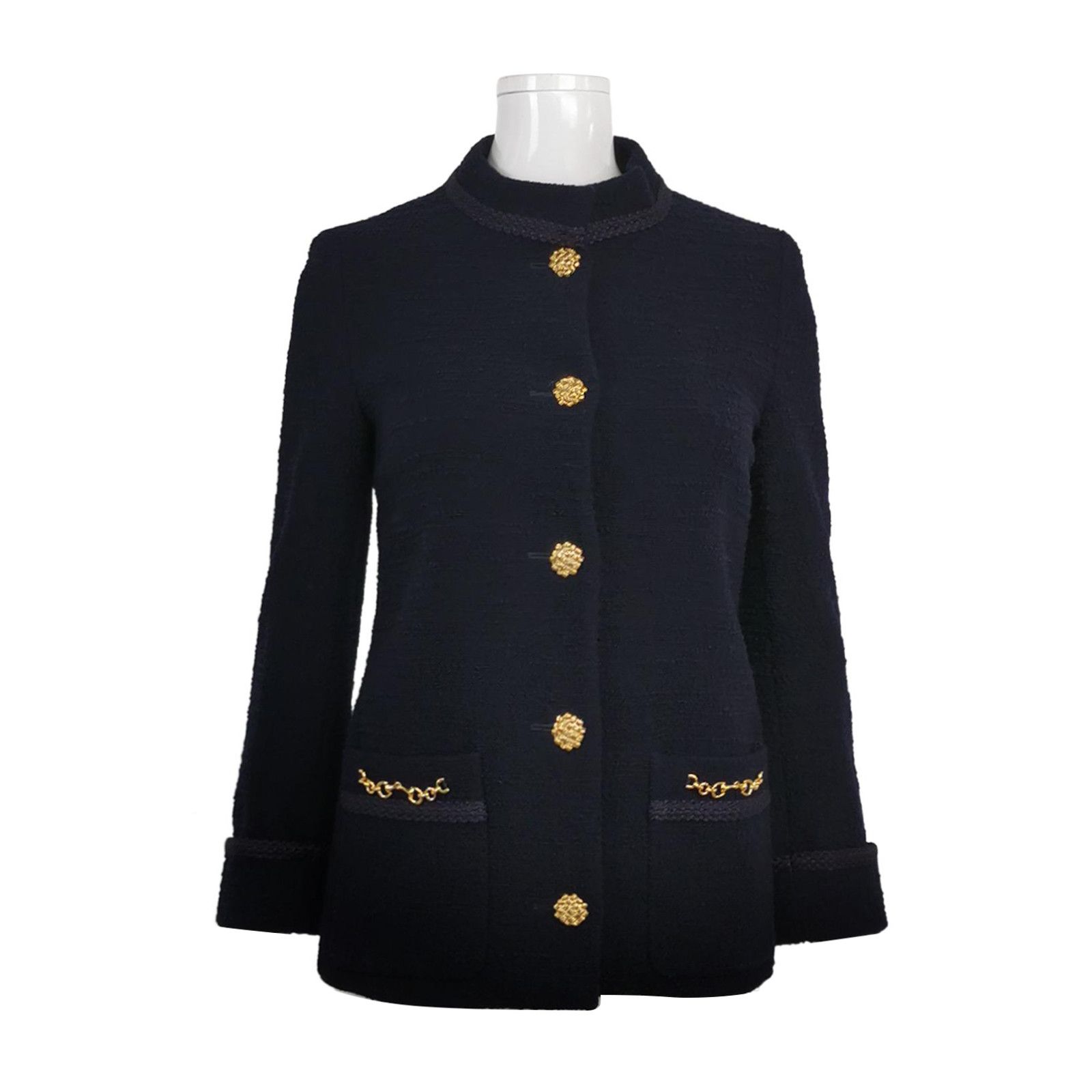 Gucci Gucci Wool Blend Chain Trim Jacket Size 36 Size XS / US 0-2 / IT 36-38 - 1 Thumbnail