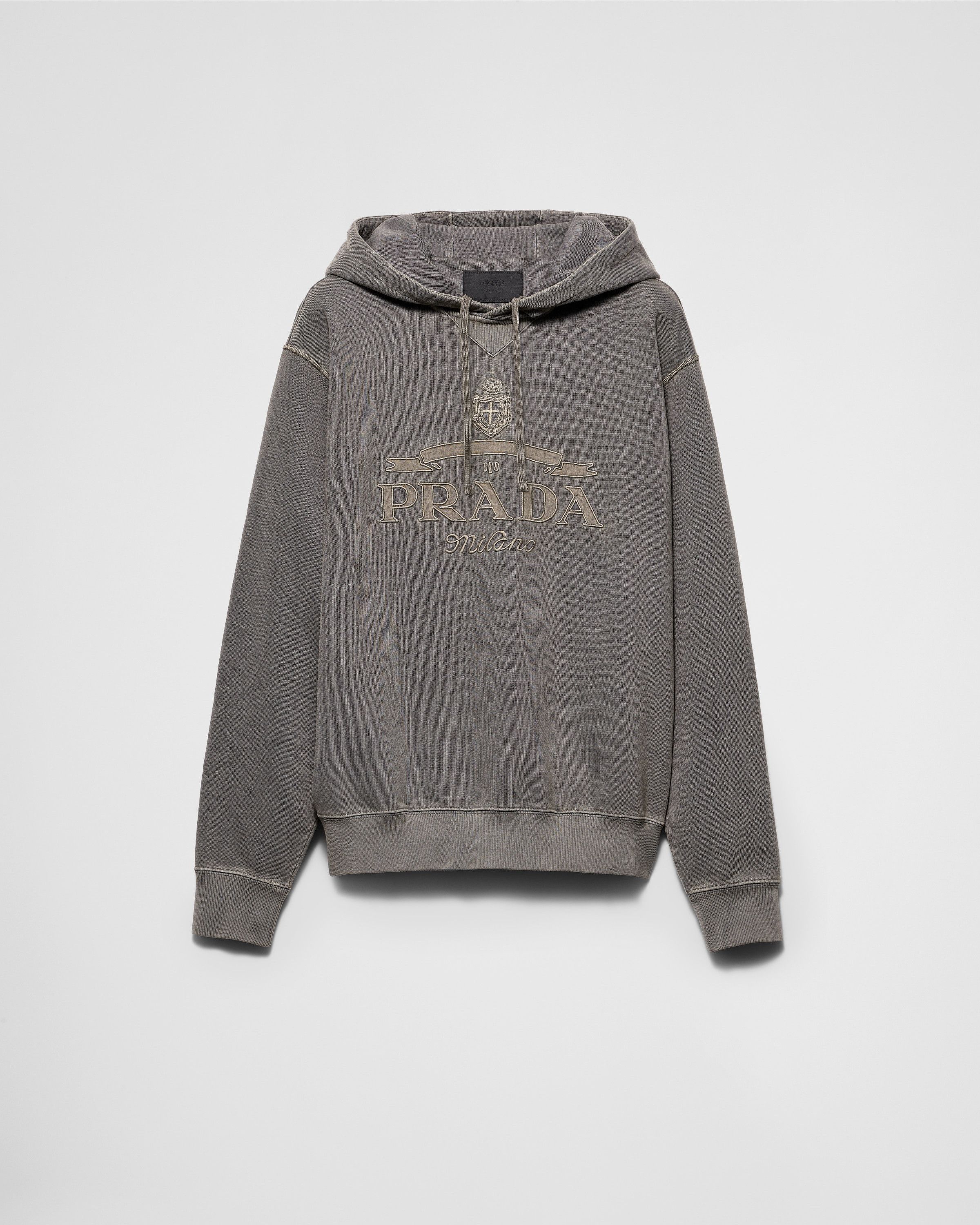 Bottega Veneta oc11z0625 Cotton Sweatshirt Hoodie in Iron Grey Size US XL / EU 56 / 4 - 1 Thumbnail