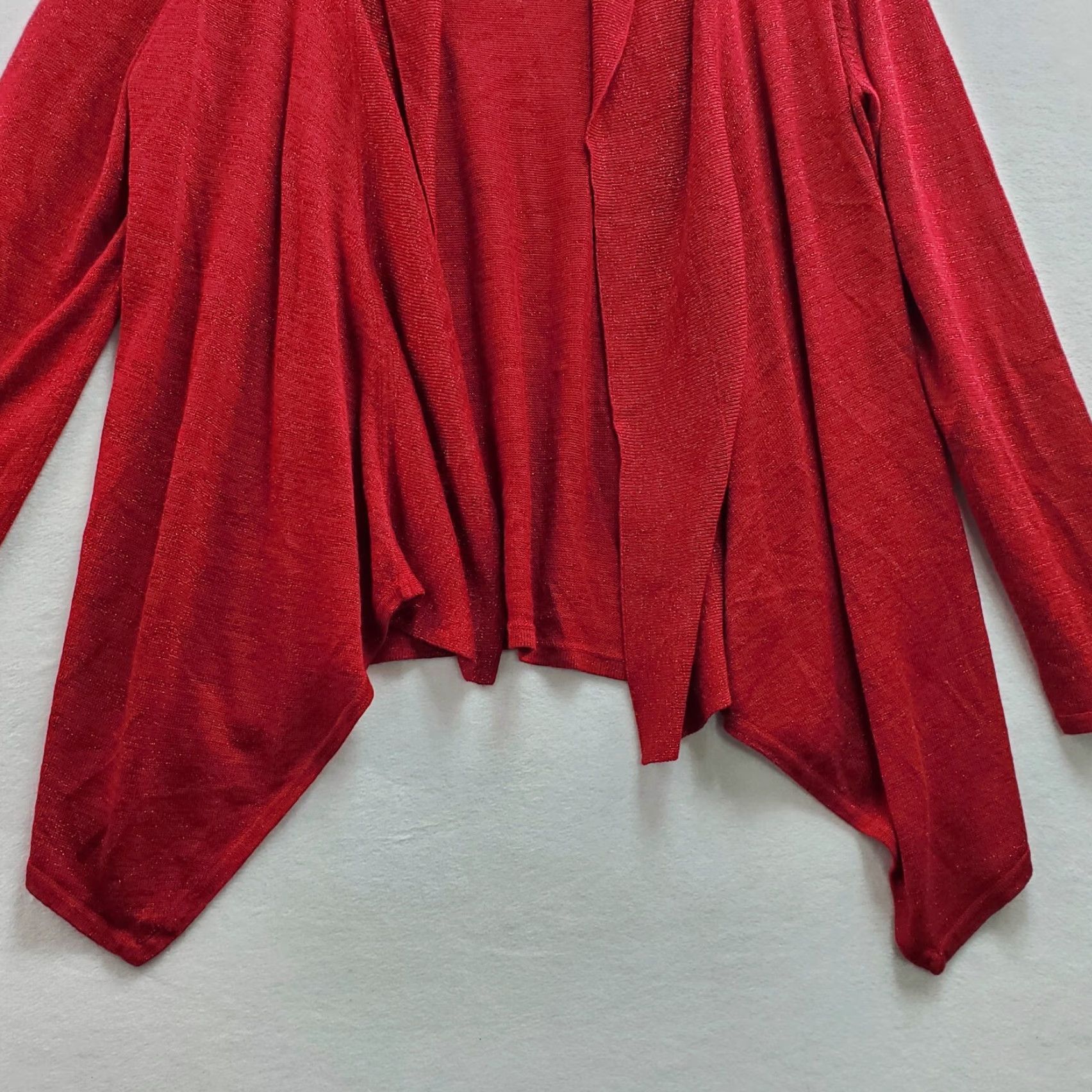 Vintage Chicos Cardigan Sweater Women S Red Knit Rayon Shawl Neck Casual Open 1 (S) Easywear Vintage No Size S / US 4 / IT 40 - 5 Thumbnail