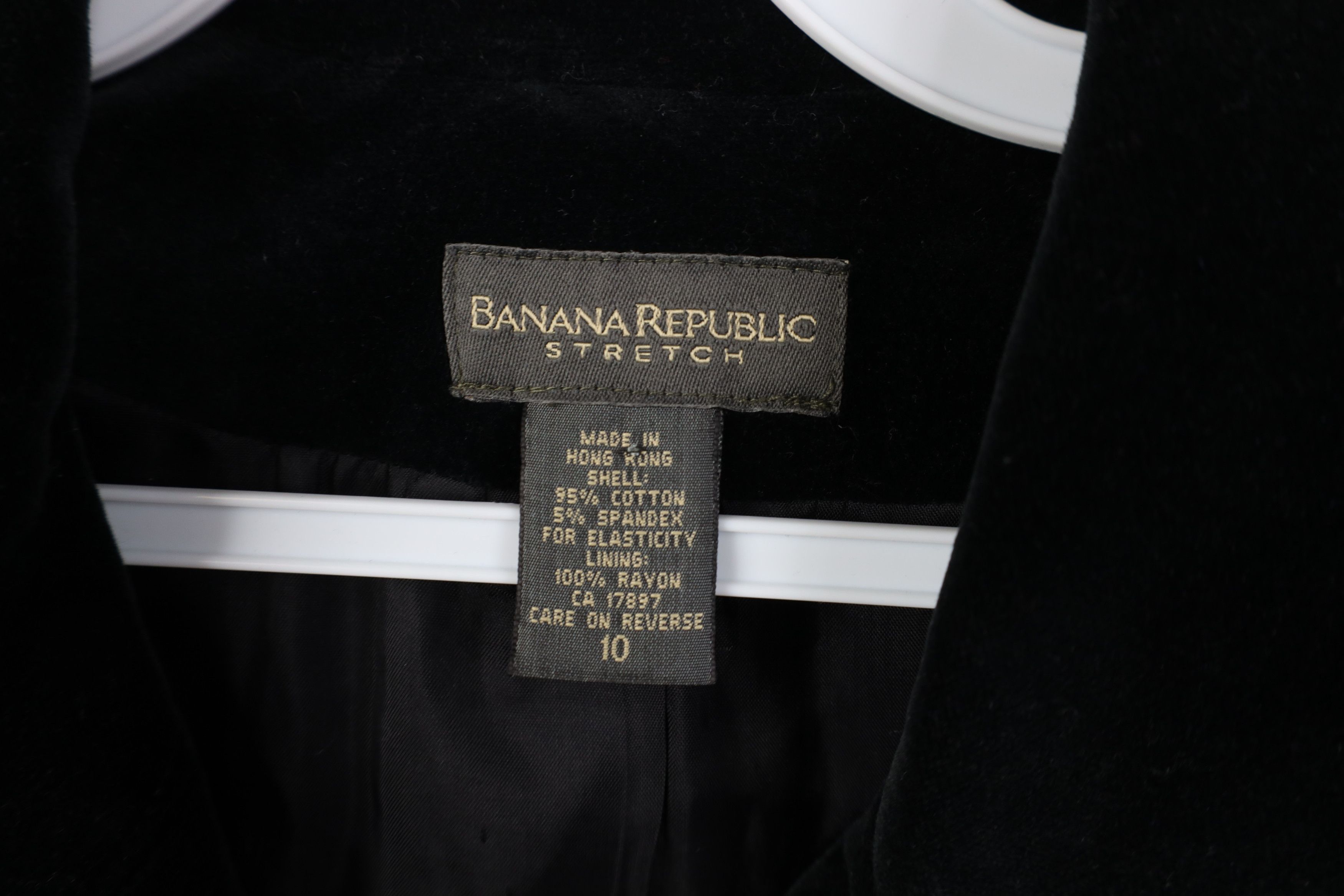Banana Republic Vintage Banana Republic Velvet Velour Button Jacket Black Size L / US 10 / IT 46 - 7 Thumbnail