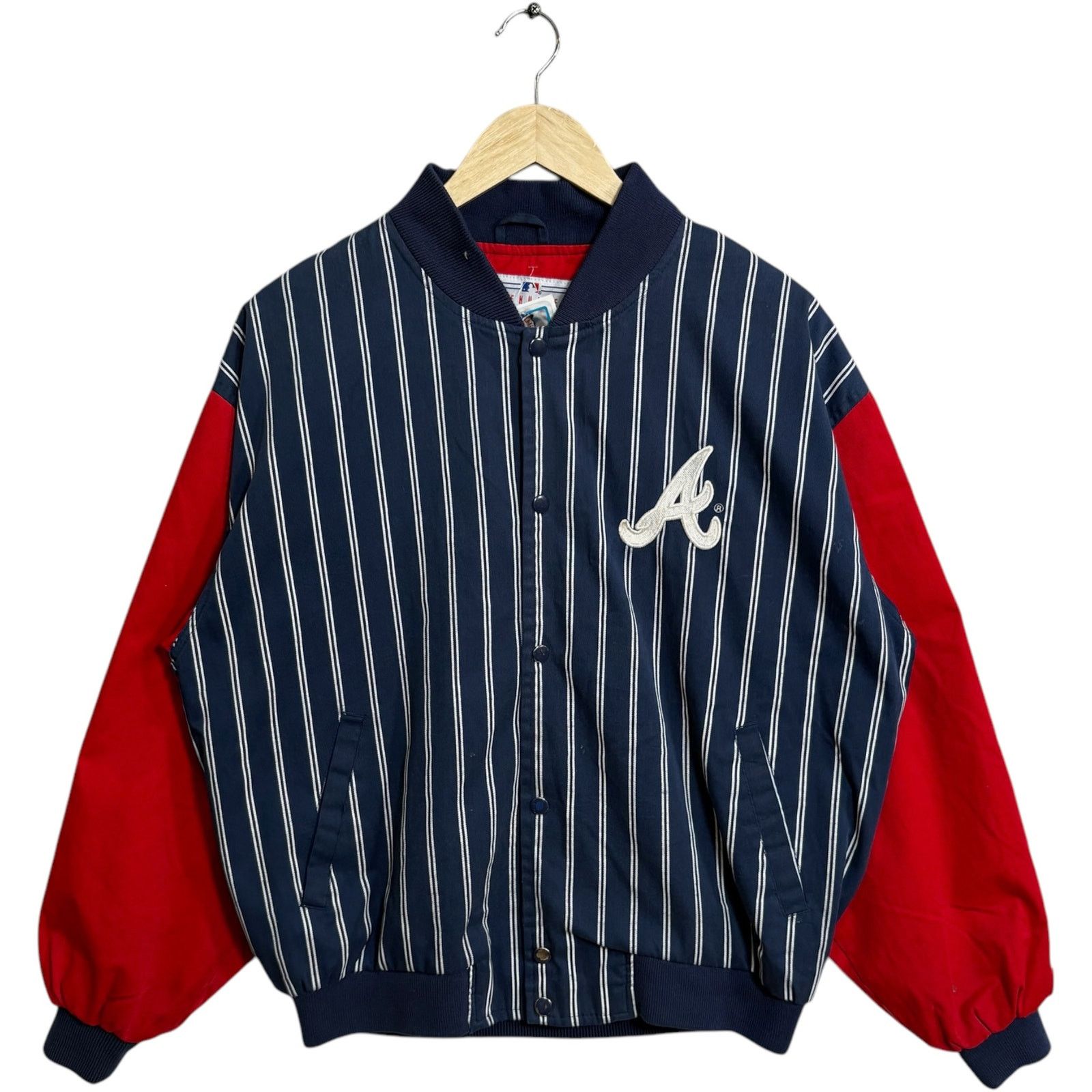 Starter Vintage Starter Atlanta Braves Striped MLB Bomber Jacket M Size US M / EU 48-50 / 2 - 1 Thumbnail