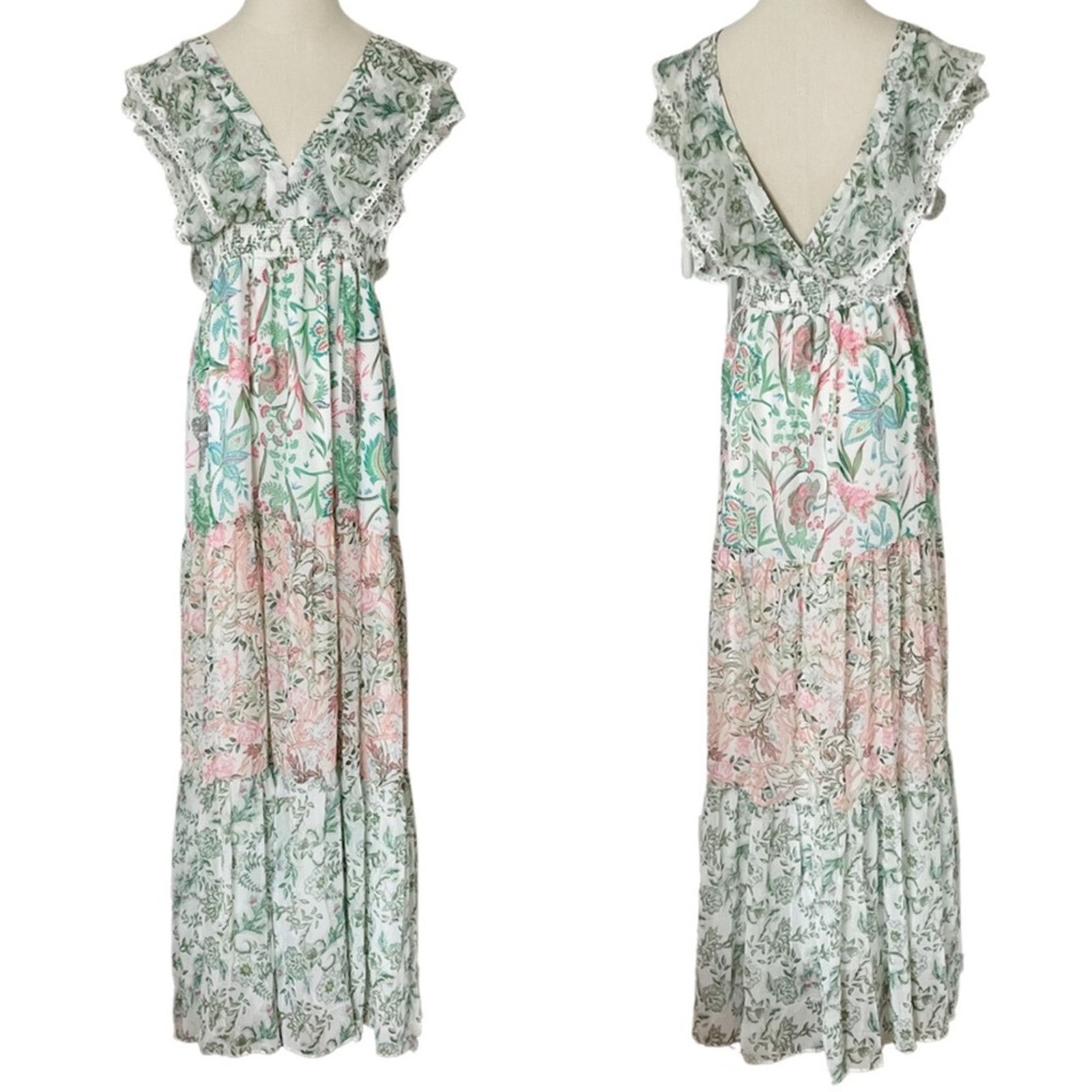 House of Harlow House of Harlow floral print flutter maxi dress size M Size M / US 6-8 / IT 42-44 - 10 Thumbnail