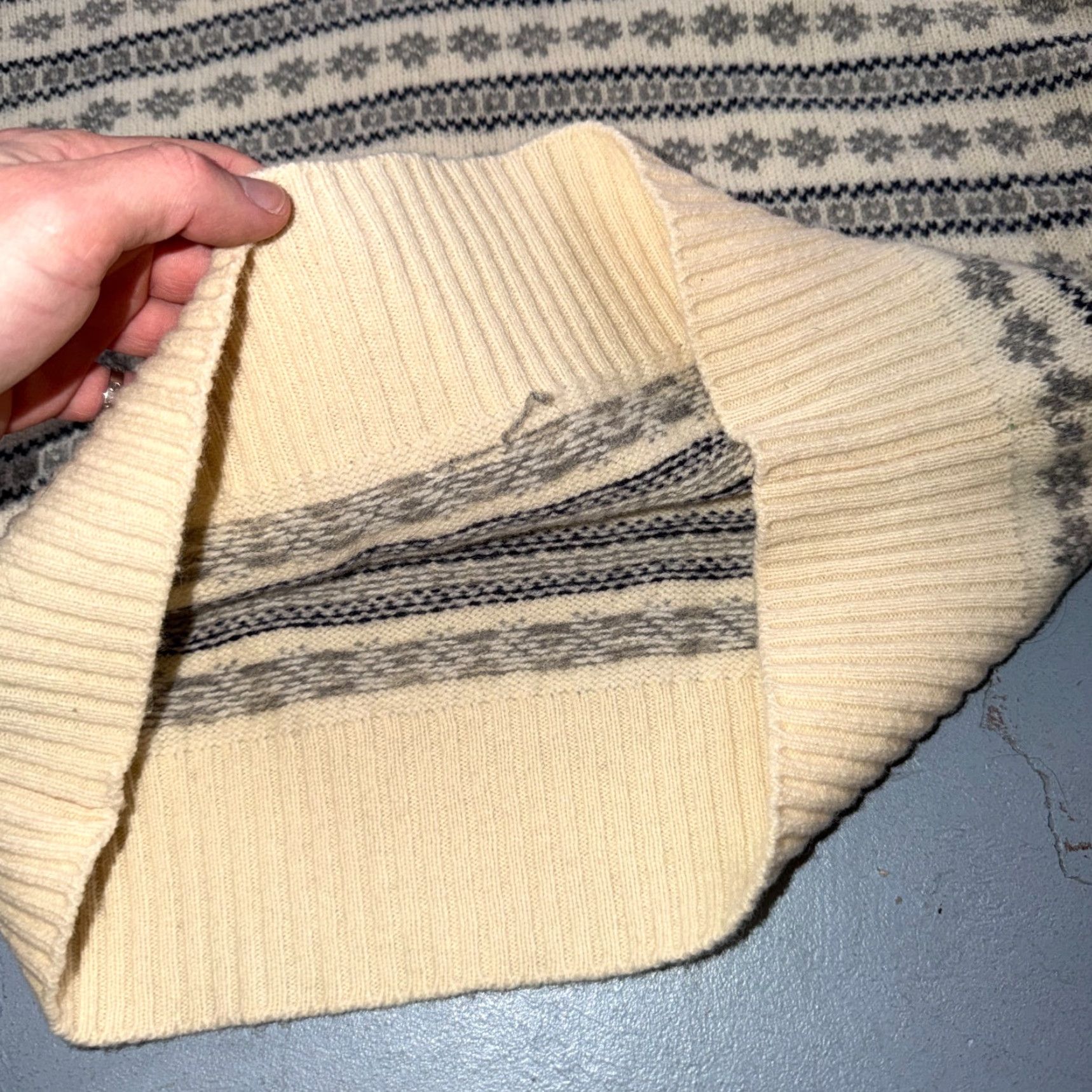 Nordstrom VINTAGE Nordstrom Sweater Vest Shirt Womens Large L Wool Beige V-Neck Striped All Seasons Lightweight Knit Classic Fashion Mens Girls? Size L / US 10 / IT 46 - 7 Thumbnail