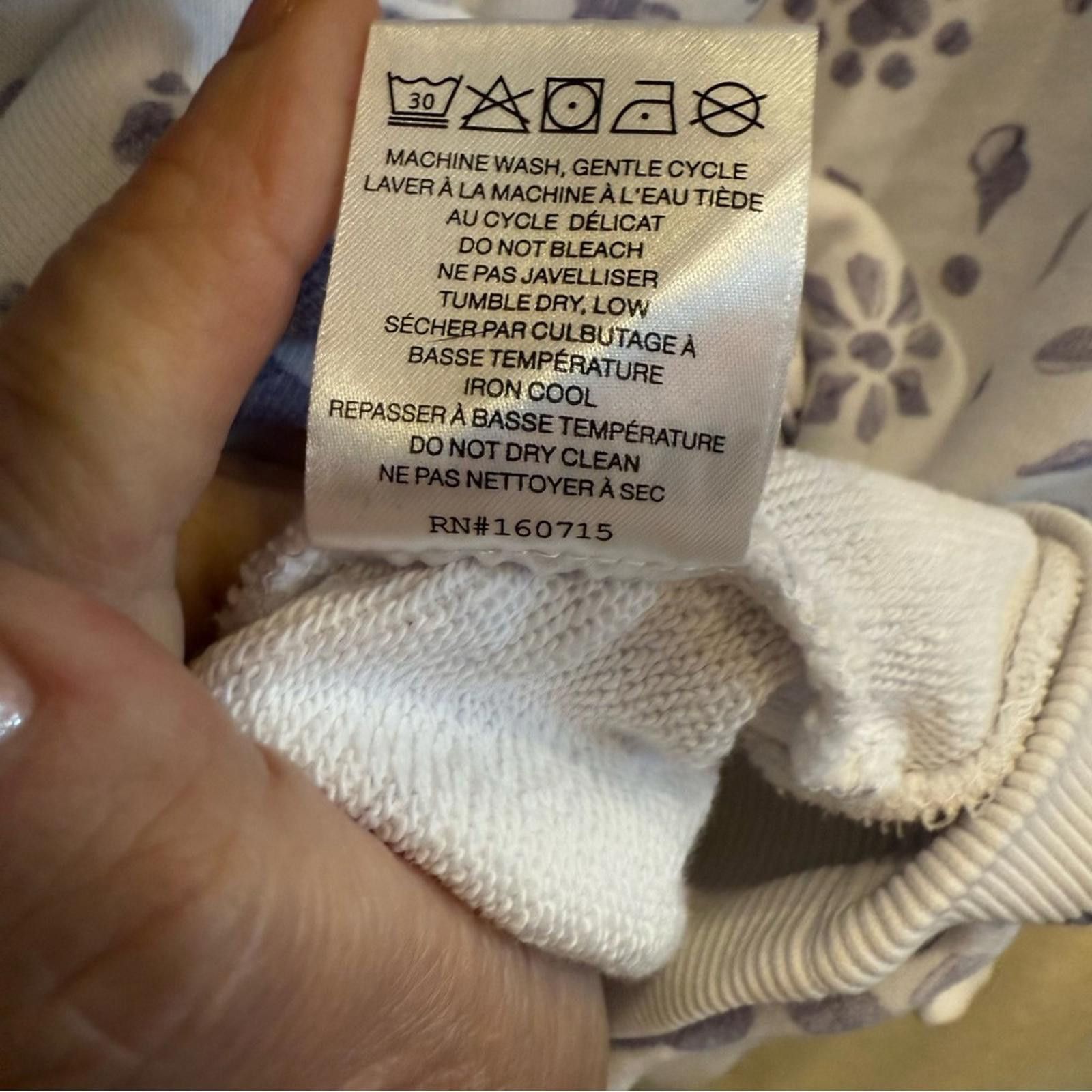 Other SER.O.YA White and Lilac Patterned Cotton Hoodie sz L Size US L / EU 52-54 / 3 - 8 Thumbnail