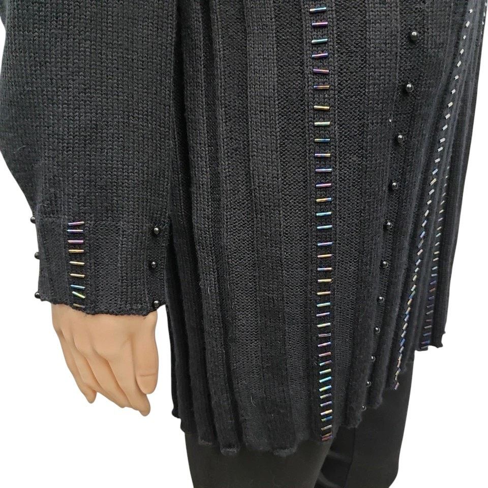 Vintage Chicara Embellished Beaded Knit Sweater Wool blend Germany Size XL / US 12-14 / IT 48-50 - 10 Thumbnail
