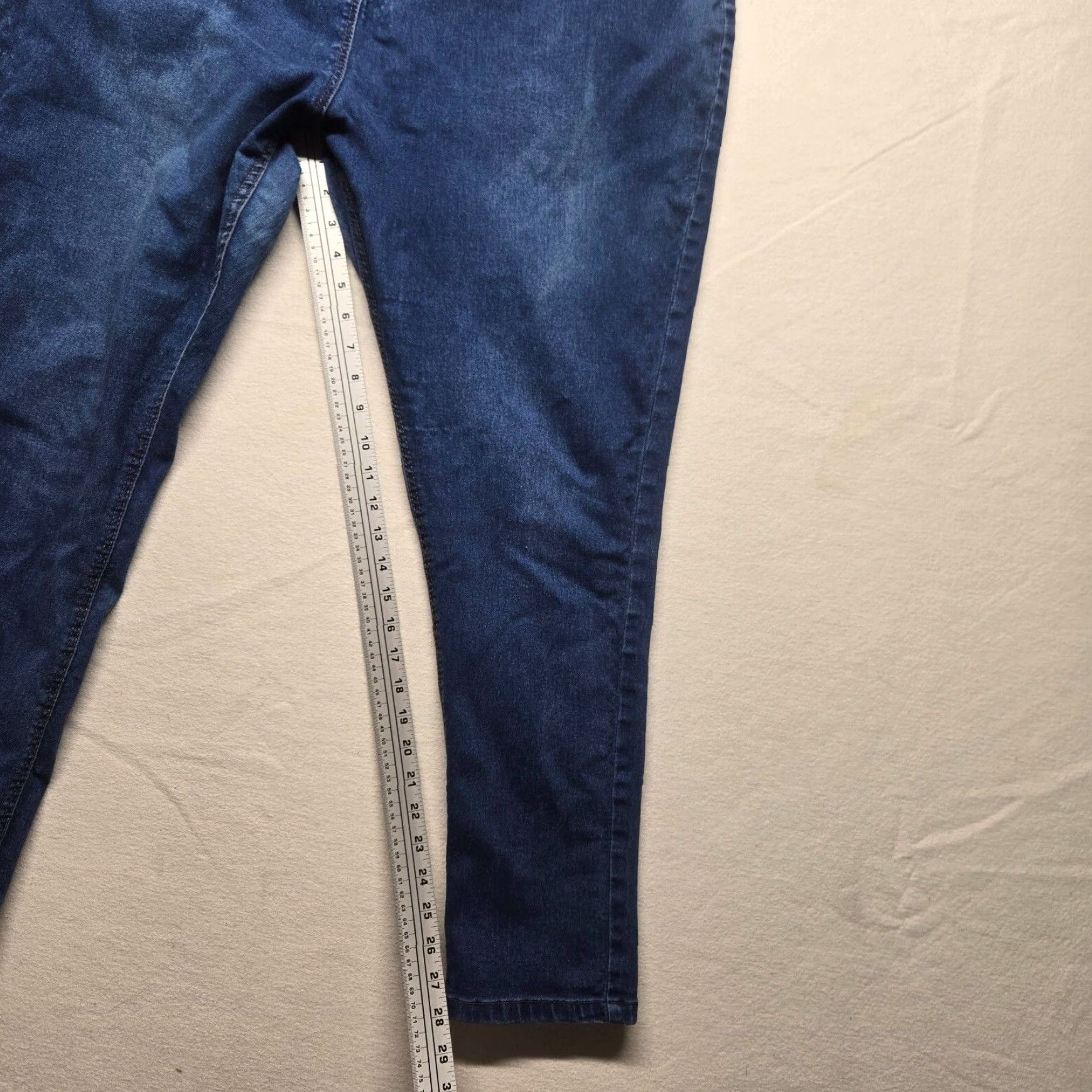 Vintage Simply Be Blue Skinny Jeggings Jeans Pants Women's Plus Size 30L Size 30" / US 8 / IT 44 - 6 Thumbnail