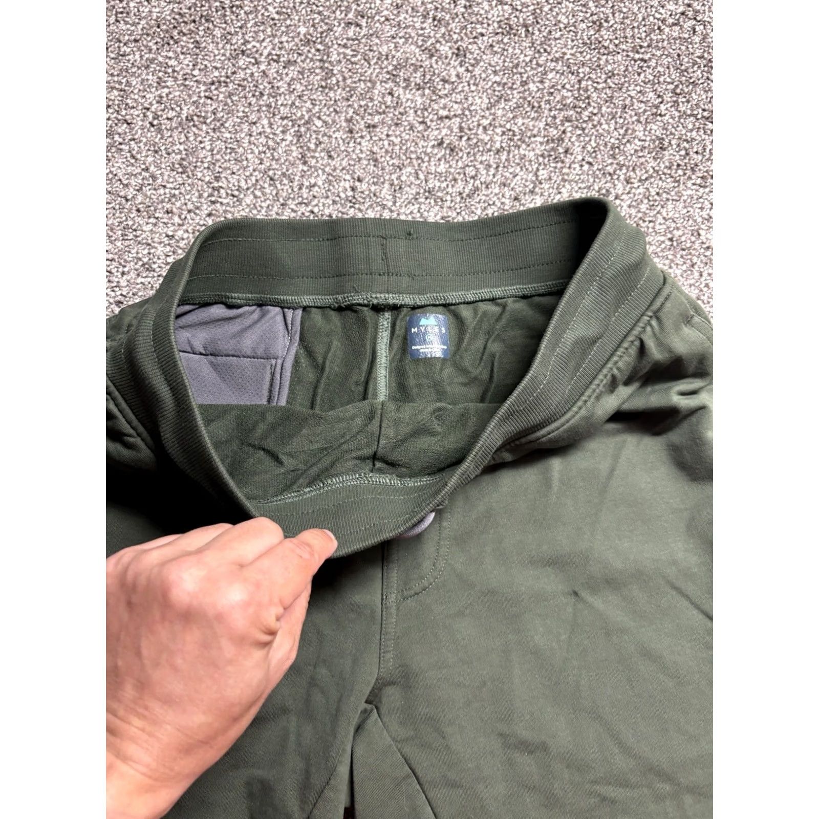 Vintage Myles Shorts Mens Medium Green Terry Lined 8” Inseam Snap Pocket Size US 31 - 6 Thumbnail