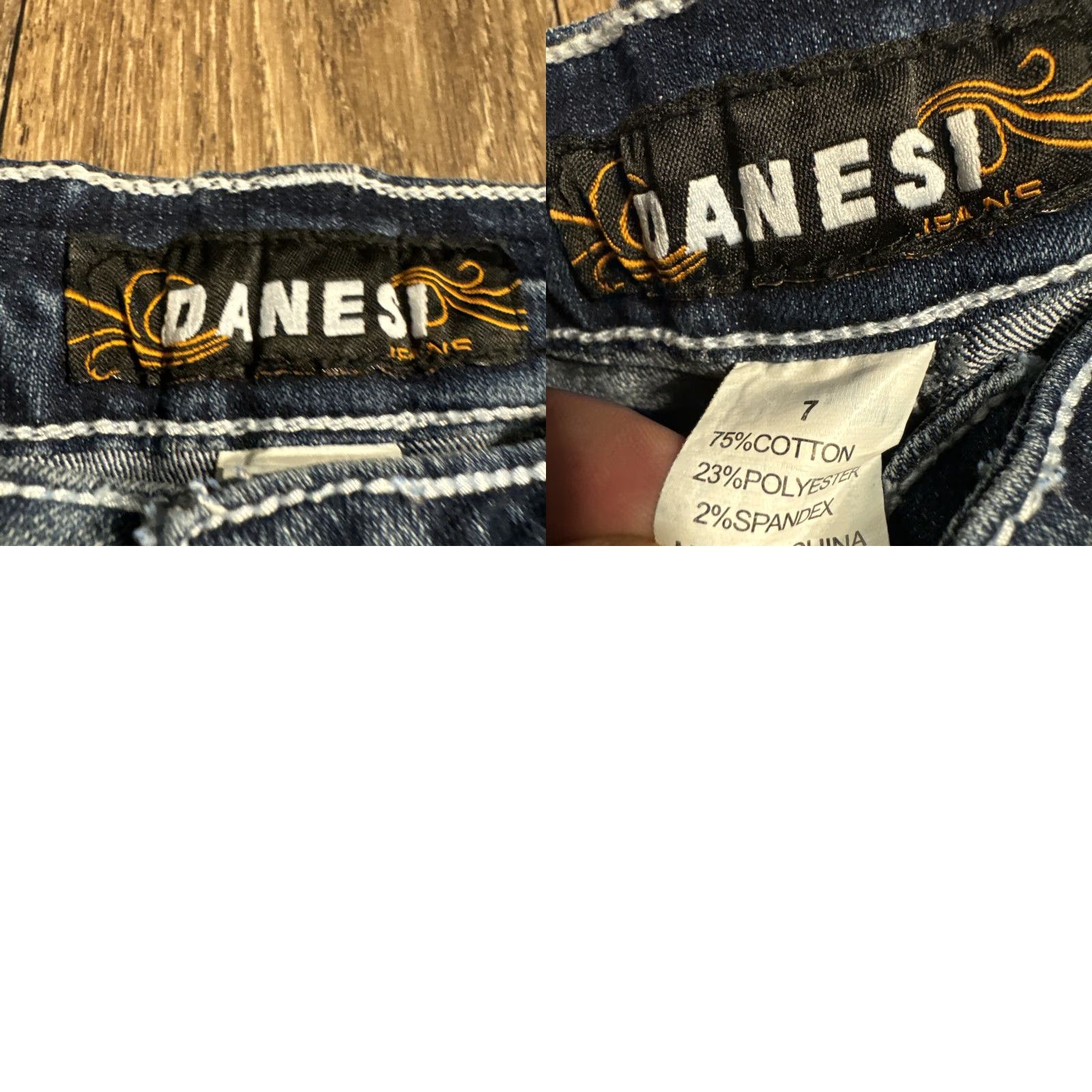 Denime VINTAGE Y2K Jeans Flared Hip Hop Denim Striped 7 30x32 Women Size 28" / US 6 / IT 42 - 9 Thumbnail