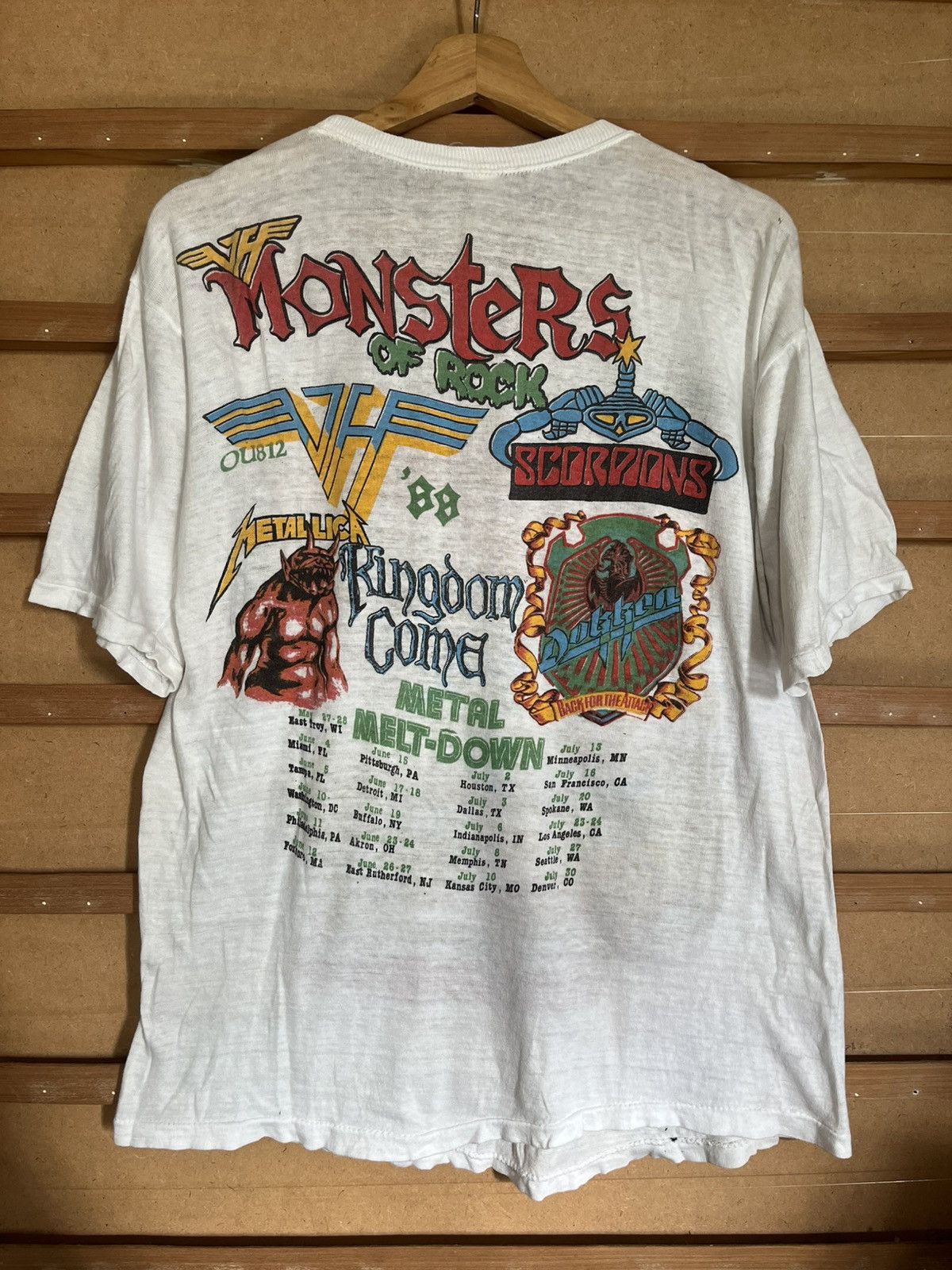 Band Tees Vintage Monster of Rock 1988 T-Shirt Sz. L *Rare Size US L / EU 52-54 / 3 - 2 Thumbnail