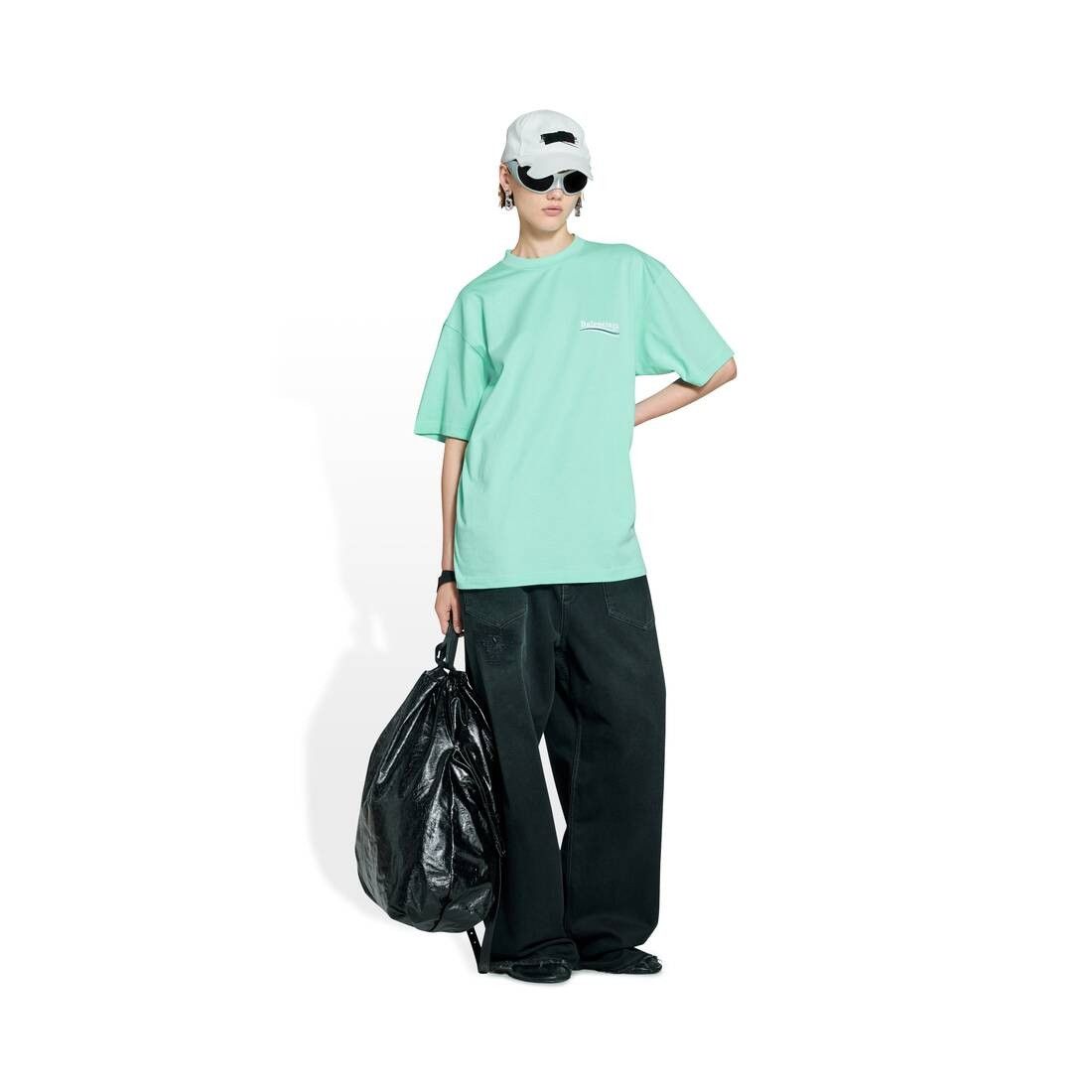 Balenciaga o1bcso1str0525 Political Campaign T-Shirt Large Fit in Mint Size L / US 10 / IT 46 - 2 Thumbnail
