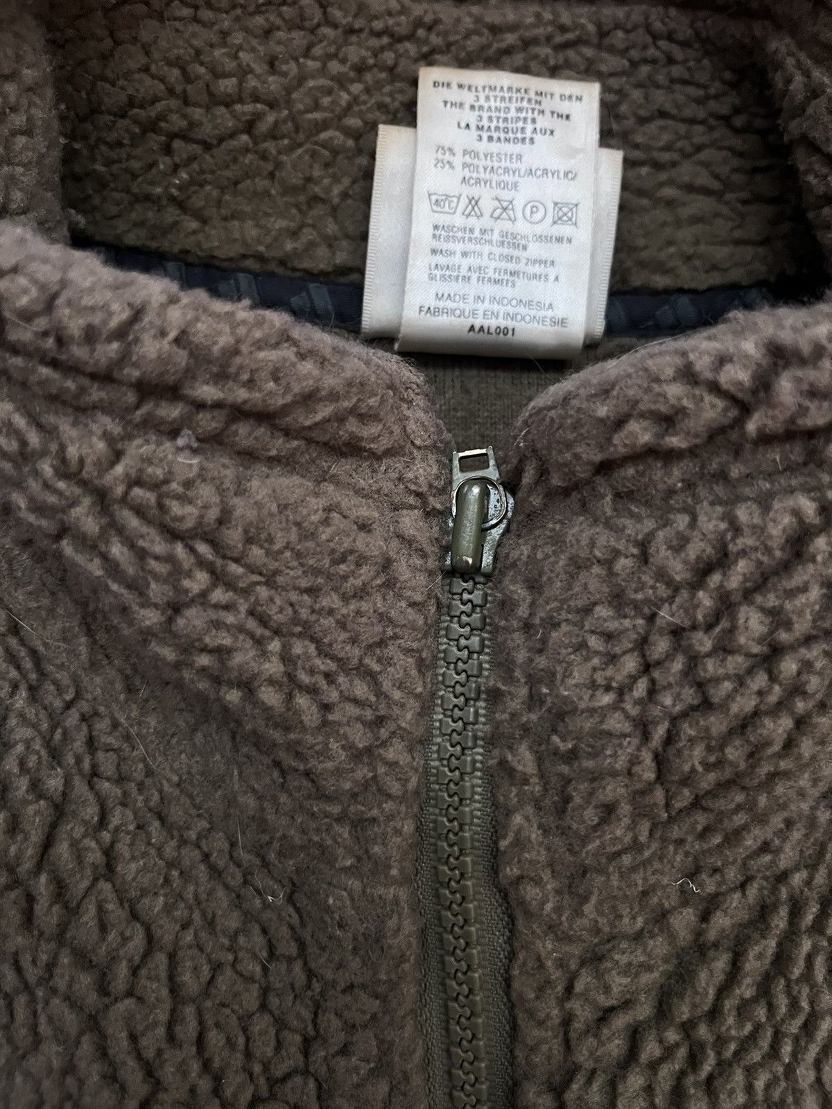 Adidas Vintage Adidas Teddy Fleece Sherpa Long Zip Pullover Jacket Size US S / EU 44-46 / 1 - 7 Thumbnail