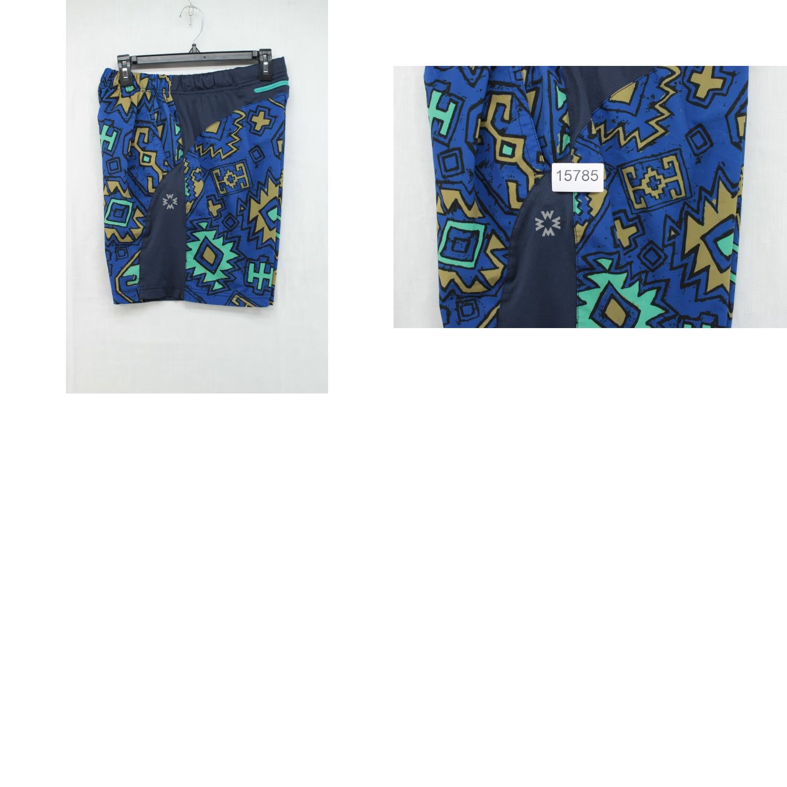 Walls VINTAGE Without Walls Swim Trunks Mens M Blue Lined Tribal Geometric Lined Hybrid Size US 31 - 8 Thumbnail