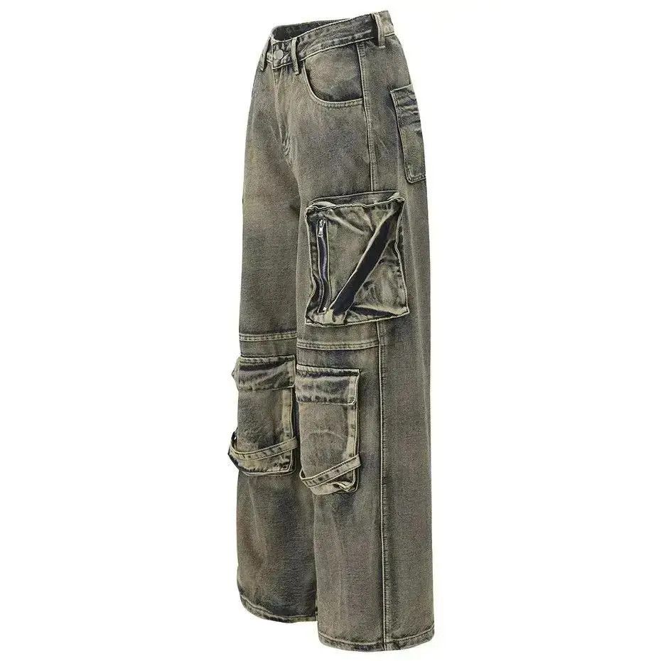 Japanese Brand Streetwear Hip Hop Multi Pockets Baggy Jeans Size US 32 / EU 48 - 5 Thumbnail