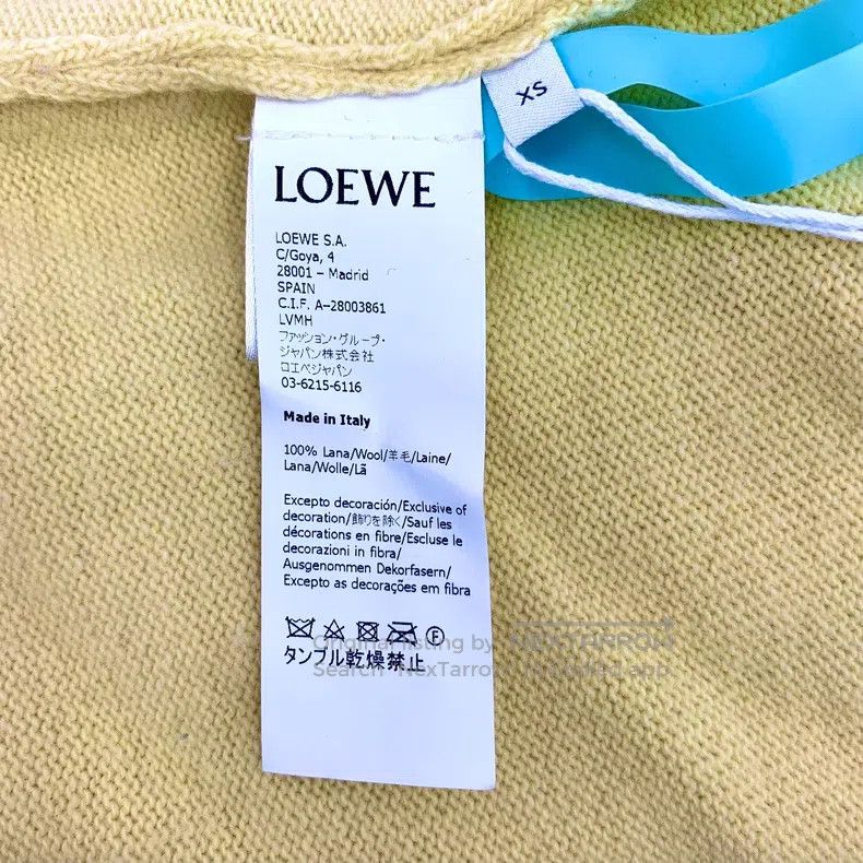 Loewe Loewe Yellow logo embroidery, wool round-neck long-sleeve Size XS / US 0-2 / IT 36-38 - 7 Thumbnail