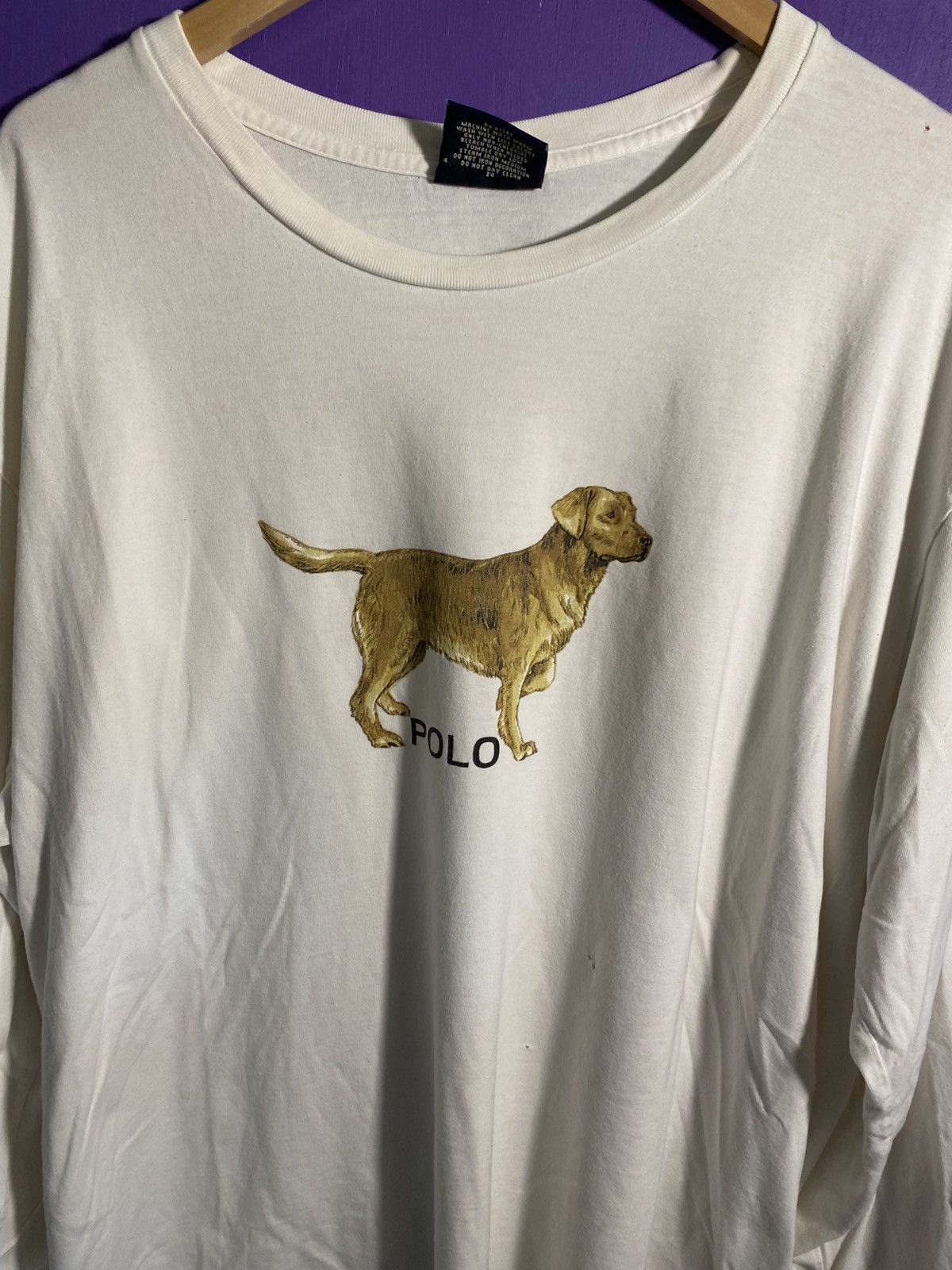 Polo Ralph Lauren Vintage 90s Polo sport dog long-sleeve t-shirt Size US XXL / EU 58 / 5 - 3 Thumbnail