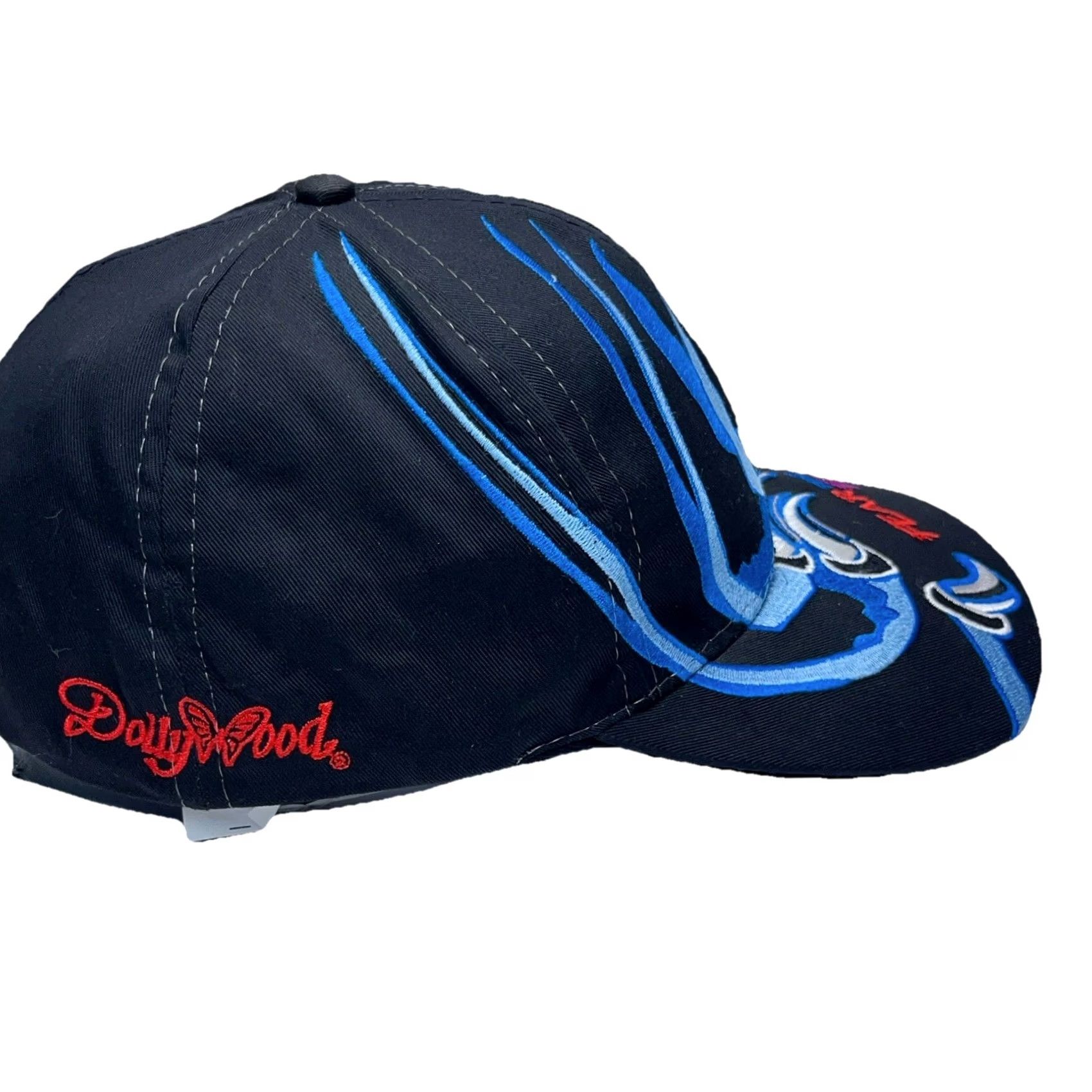 Gloverall VINTAGE Dollywood Snapback Hat Cap Big Logo 90s Y2K All Over Daredevil Falls Black Mens Size ONE SIZE - 7 Thumbnail