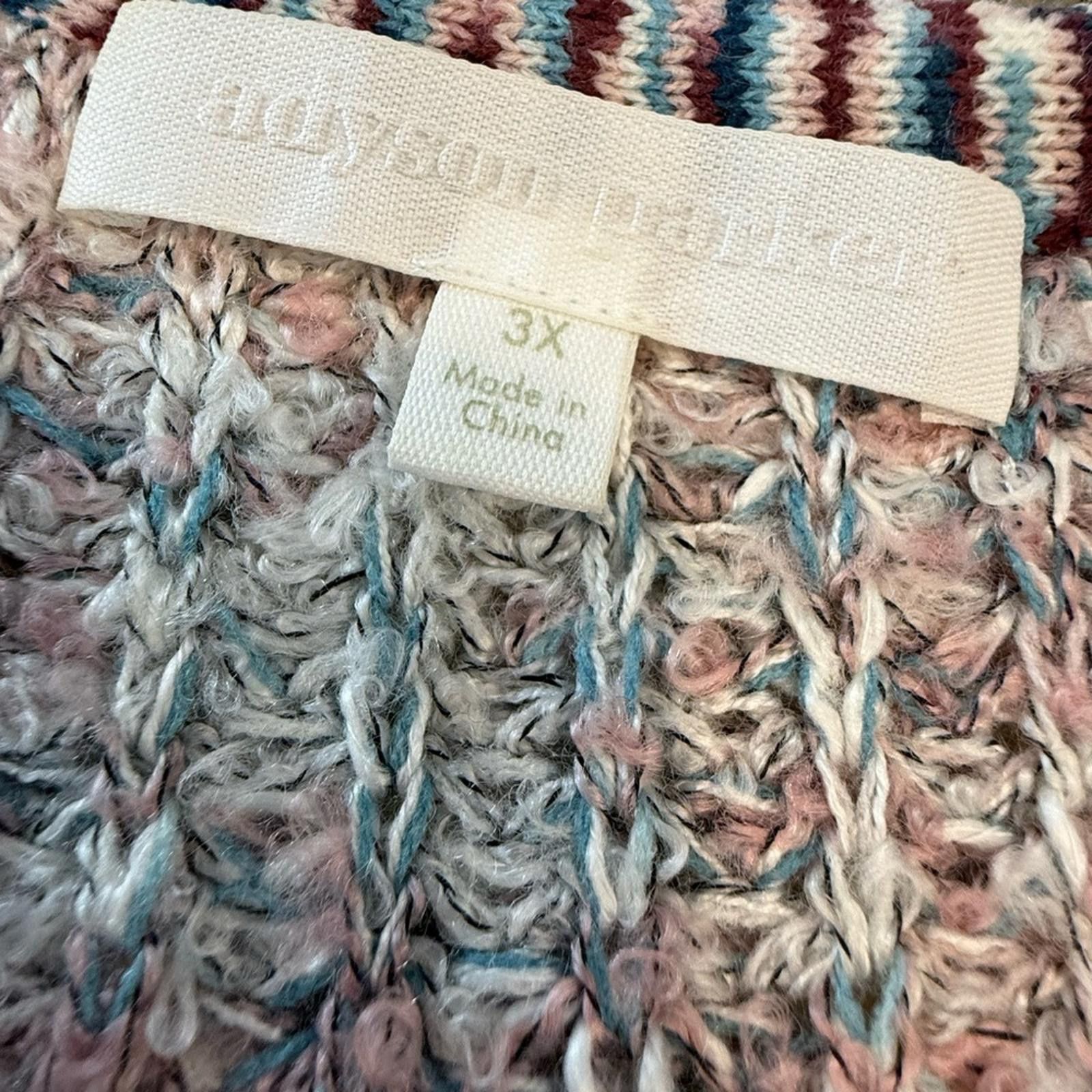 Other Adyson Parker multicolored soft crochet knit sweater size 3X Size 3XL / US 20-22 - 5 Thumbnail