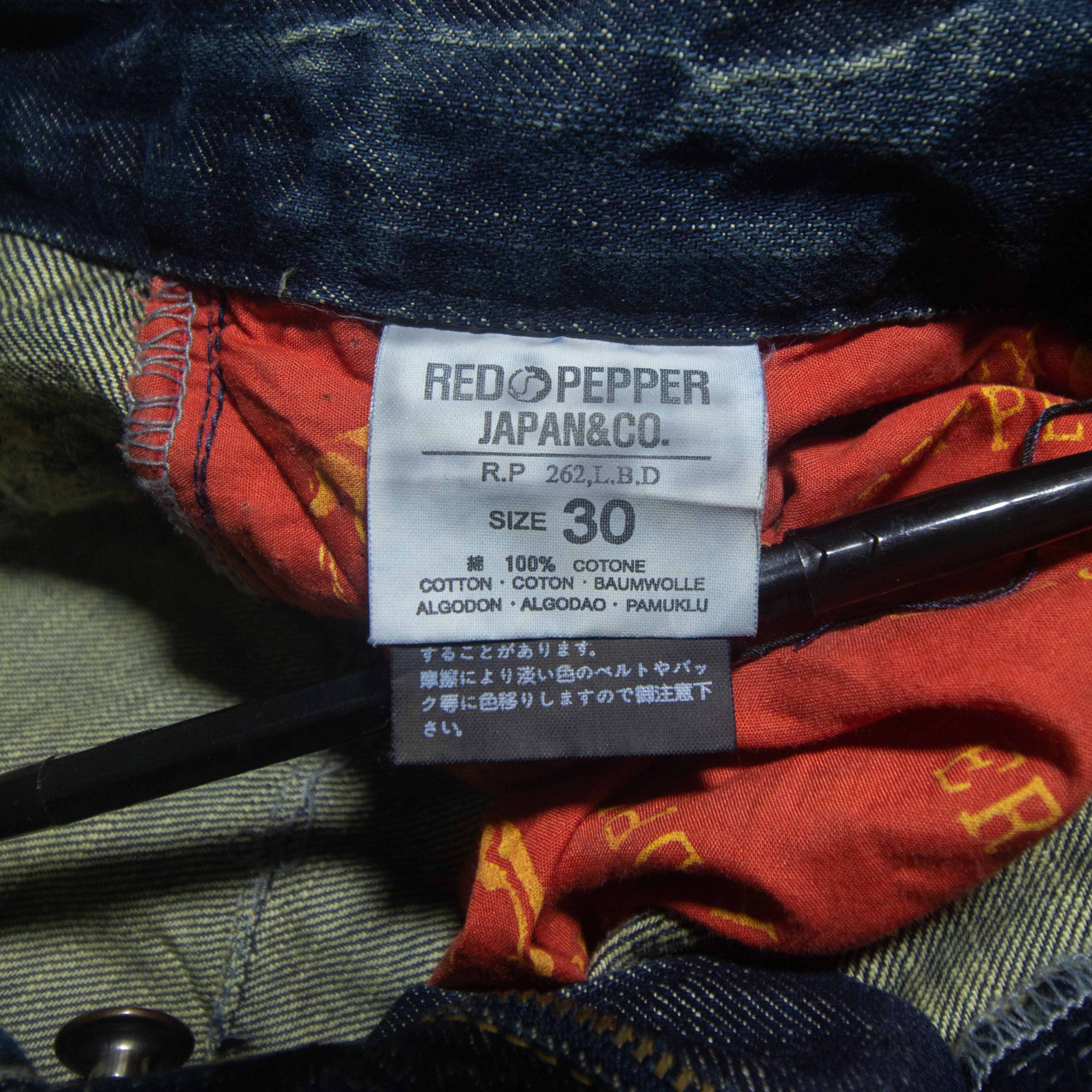 If Six Was Nine × Japanese Brand × Le Grande Bleu (L.G.B.) RED PEPPER SPELLOUT FADED JEANS Size US 32 / EU 48 - 8 Thumbnail