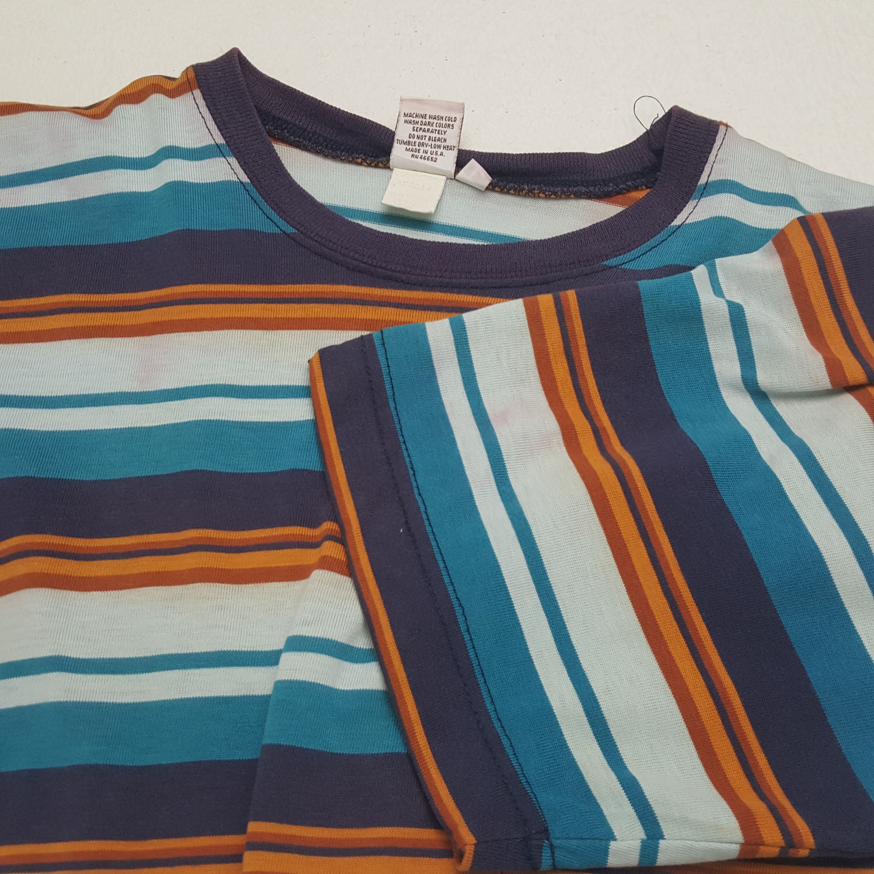 Hang Ten × Vintage HANG TEN Small Logo Pocket Stripes Design Tshirt Size US L / EU 52-54 / 3 - 6 Thumbnail