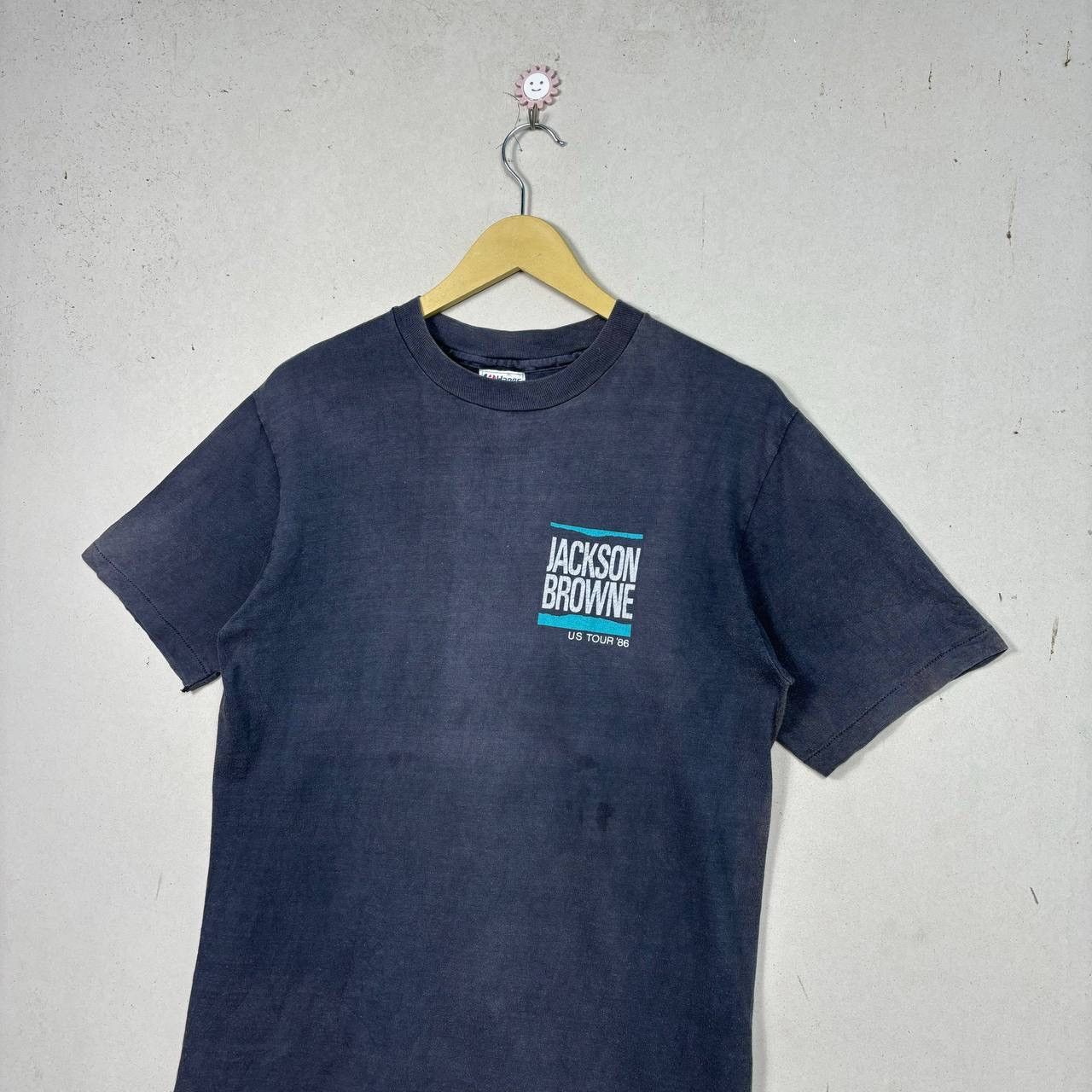 Band Tees Vintage 80s Jackson Browne 1986 US Tour T-Shirt Faded M USA Size US M / EU 48-50 / 2 - 3 Thumbnail