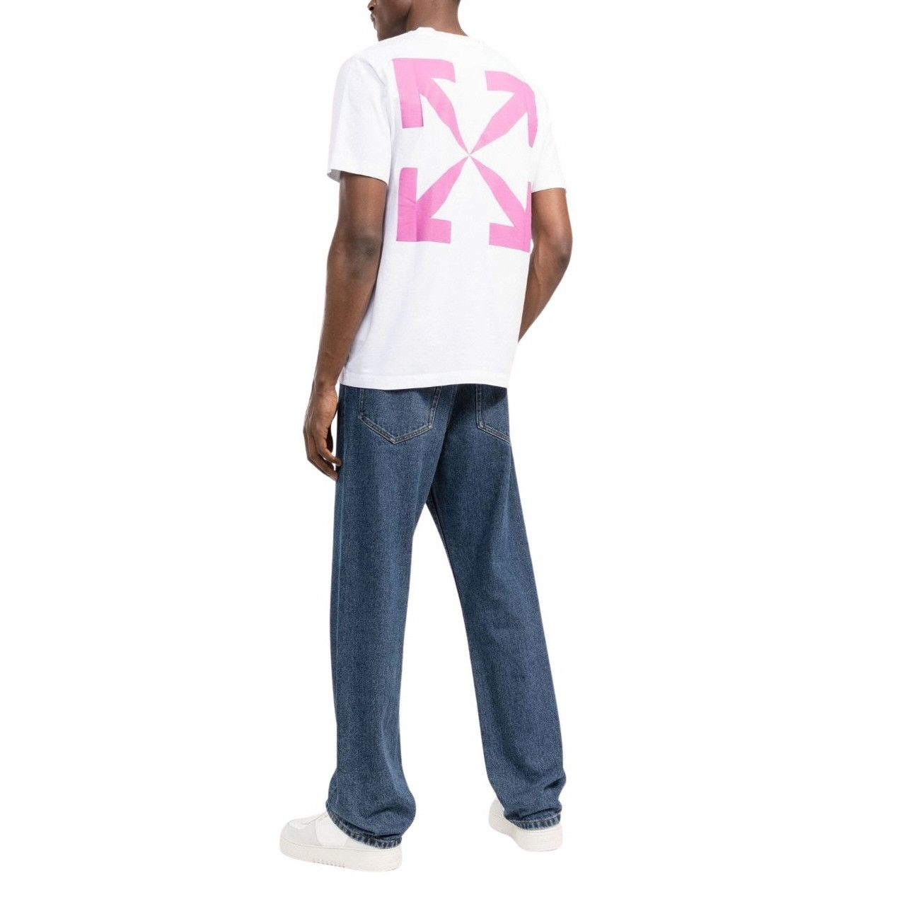 Off-White White and Fuchsia 90's DJ Arrows T-Shirt Size US XL / EU 56 / 4 - 3 Thumbnail