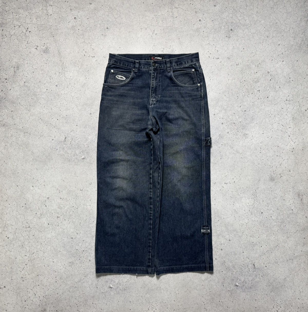 Fubu Vintage Fubu Cargo Rap Baggy Jeans Denim Нуре Rare Size M Size US 32 / EU 48 - 2 Thumbnail