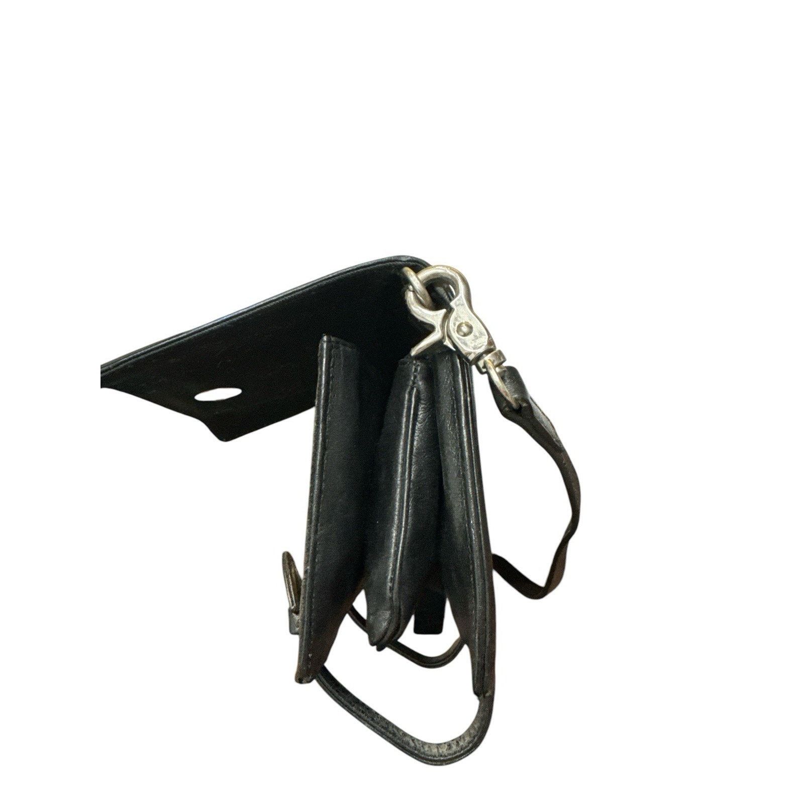 & Other Stories FOLEY & CORINNA BLACK GOLD LEATHER CROSSBODY BAG WALLET Size ONE SIZE - 5 Thumbnail