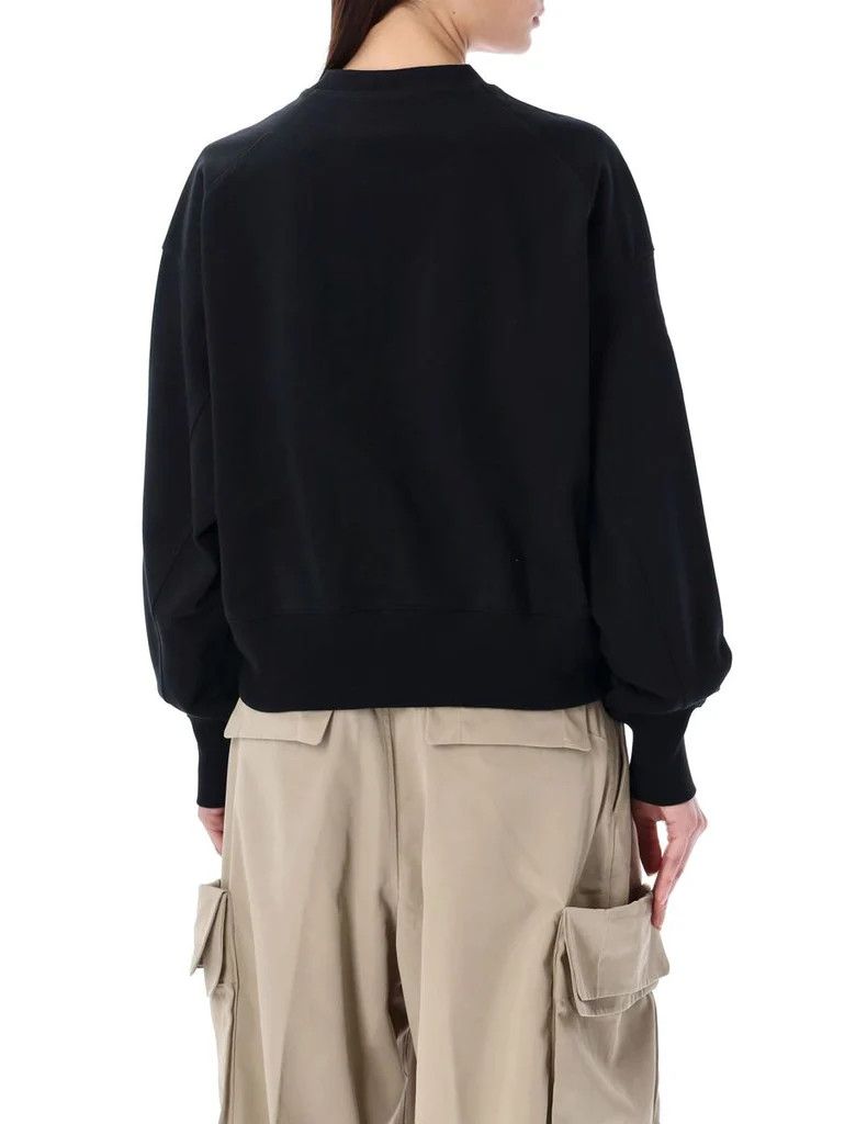 Y-3 o1s22i1n0924 Boxy Crewneck Sweater in Black Size L / US 10 / IT 46 - 2 Thumbnail