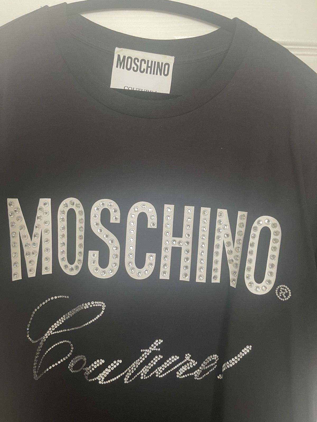 Moschino Moschino Couture Crystal-embellished t shirt Size US L / EU 52-54 / 3 - 2 Thumbnail