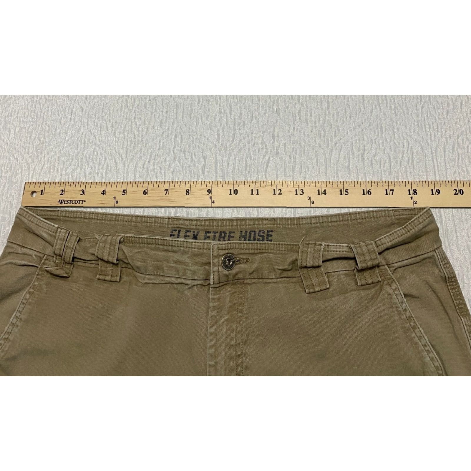 Vintage Duluth Trading Flex Fire Hose Cargo Pants Mens 36×31 Brown Canvas Workwear Relaxed Straight Front Baggy Cargo Pocket Shirt? Size US 36 / EU 52 - 6 Thumbnail