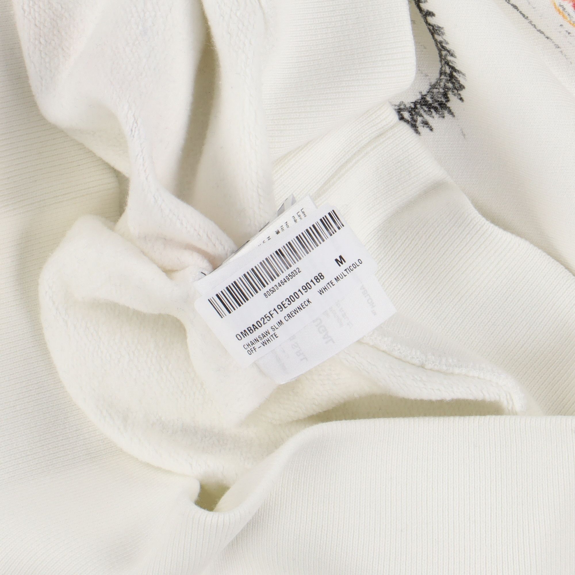 Off-White White Chainsaw Logo Print Sweatshirt Size US M / EU 48-50 / 2 - 8 Thumbnail