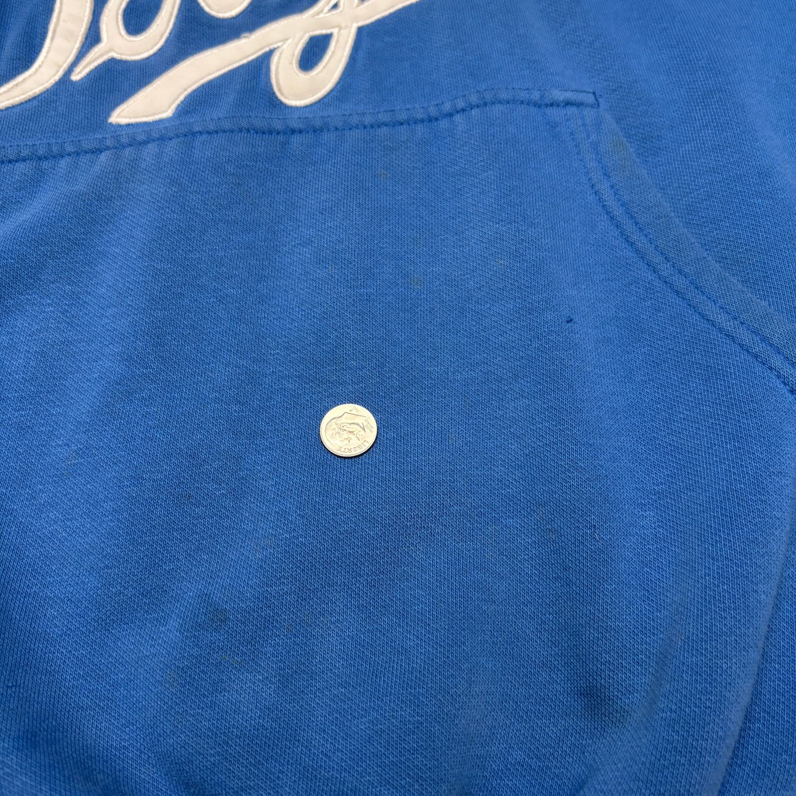 Nike × Vintage Vintage Nike LA Dodgers Center Swoosh Hoodie Men's Small MLB Size US S / EU 44-46 / 1 - 9 Thumbnail